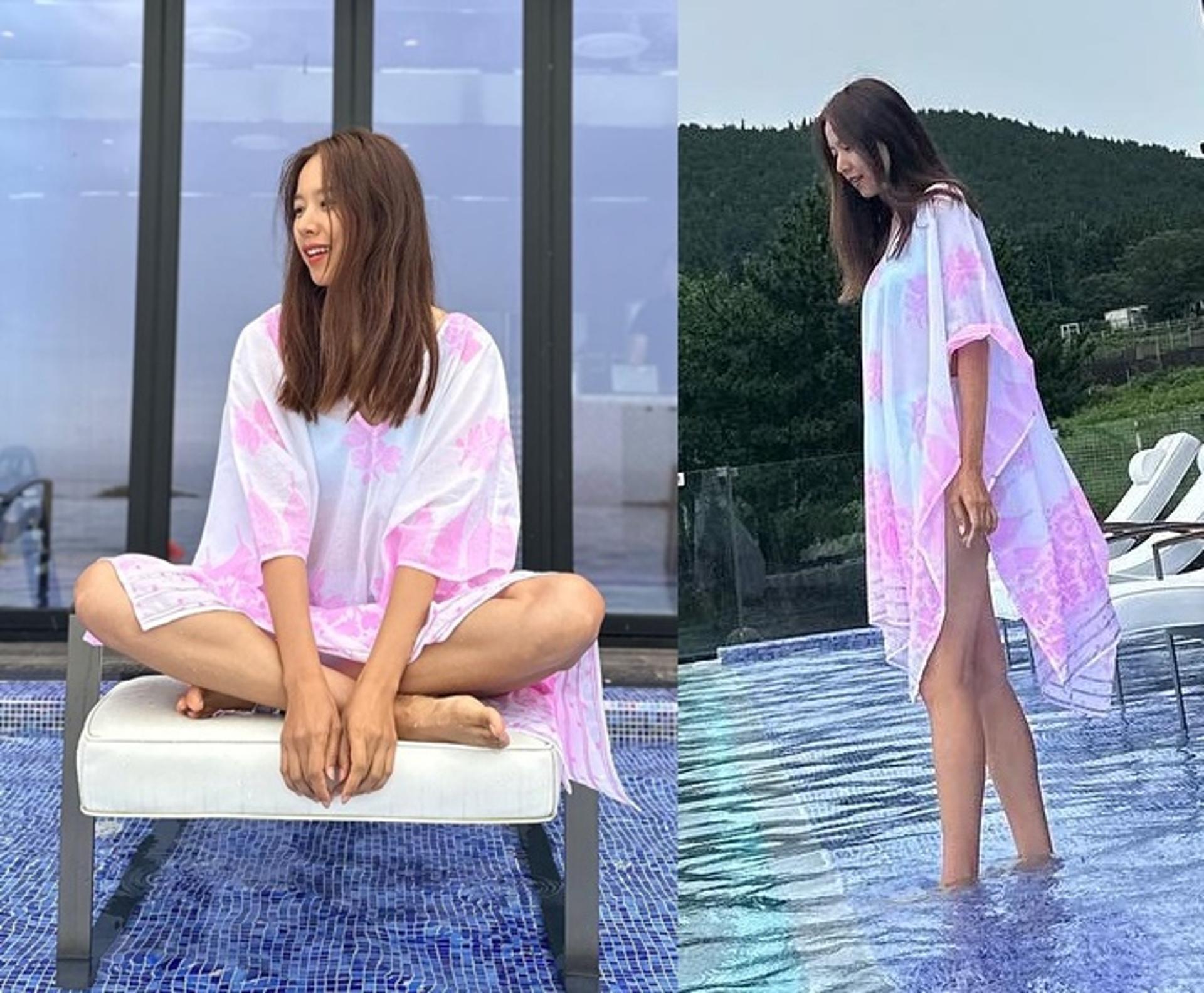 조윤희, 샤방한 핑크…낭만적인 리조트룩