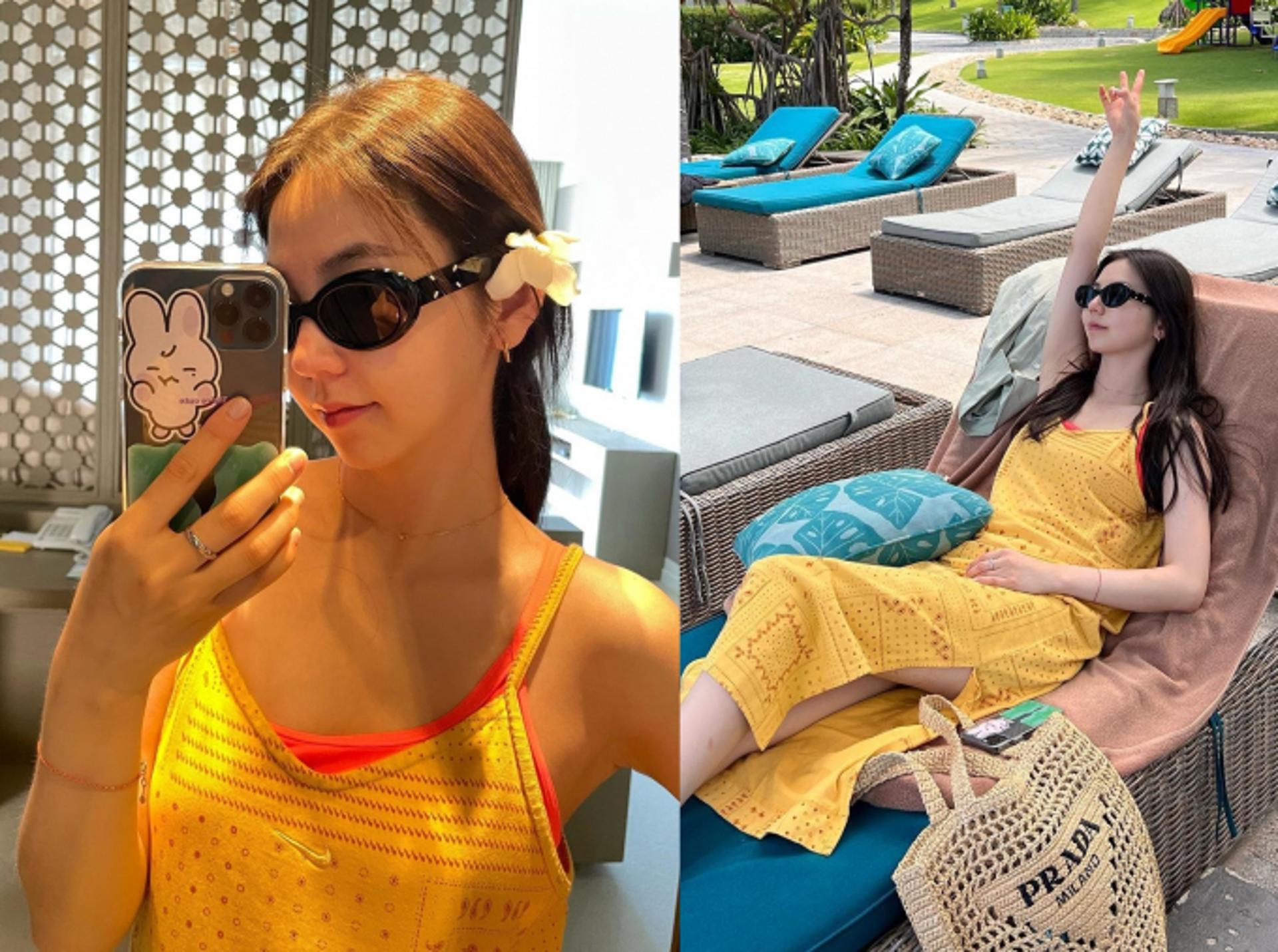 안소희, 투명한 민낯+수영복 위 무심하게 걸친 원피스 자태