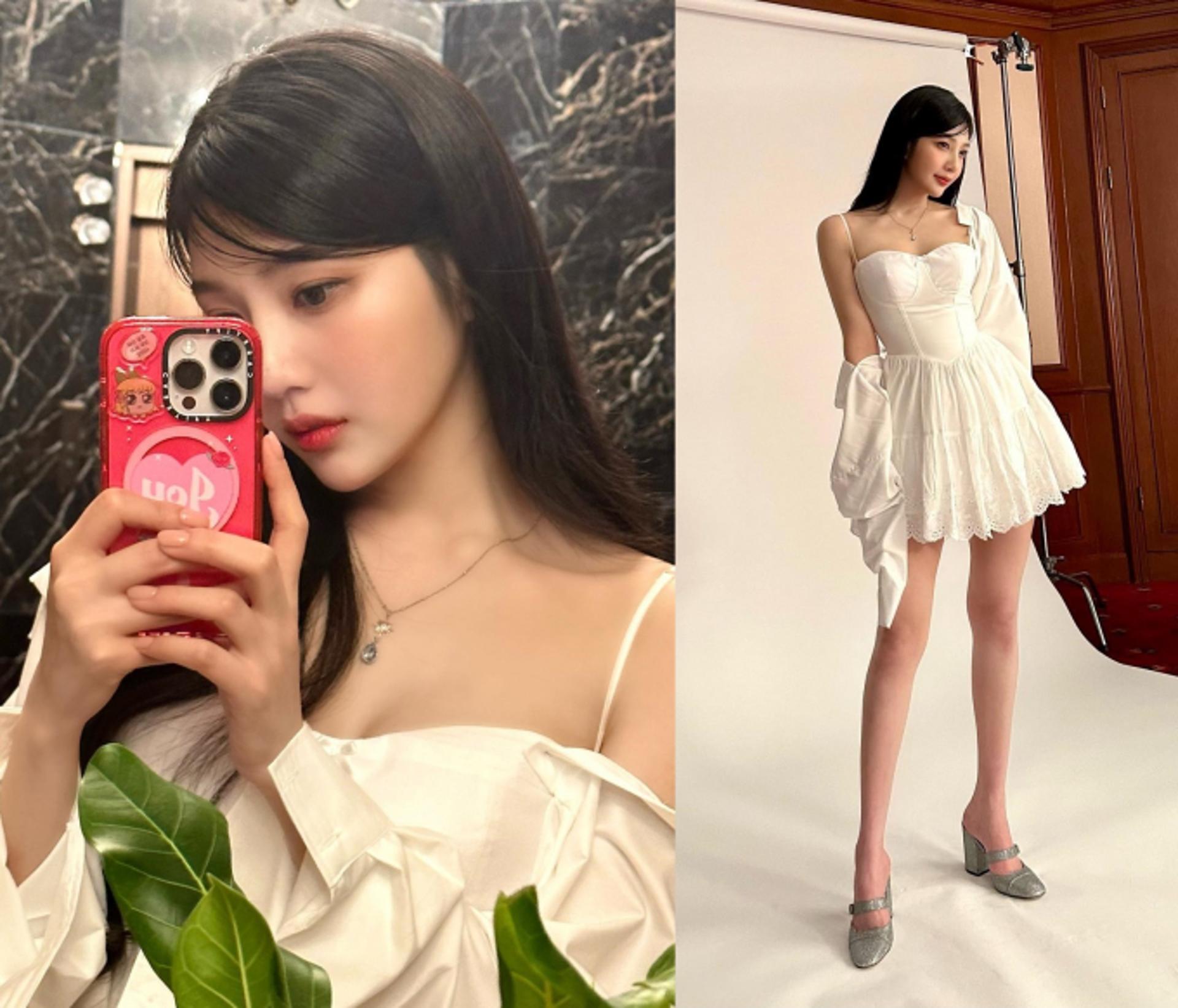 레드벨벳 조이, 순백의 미니 드레스 룩…"로맨스 소설 여주 그 잡채"