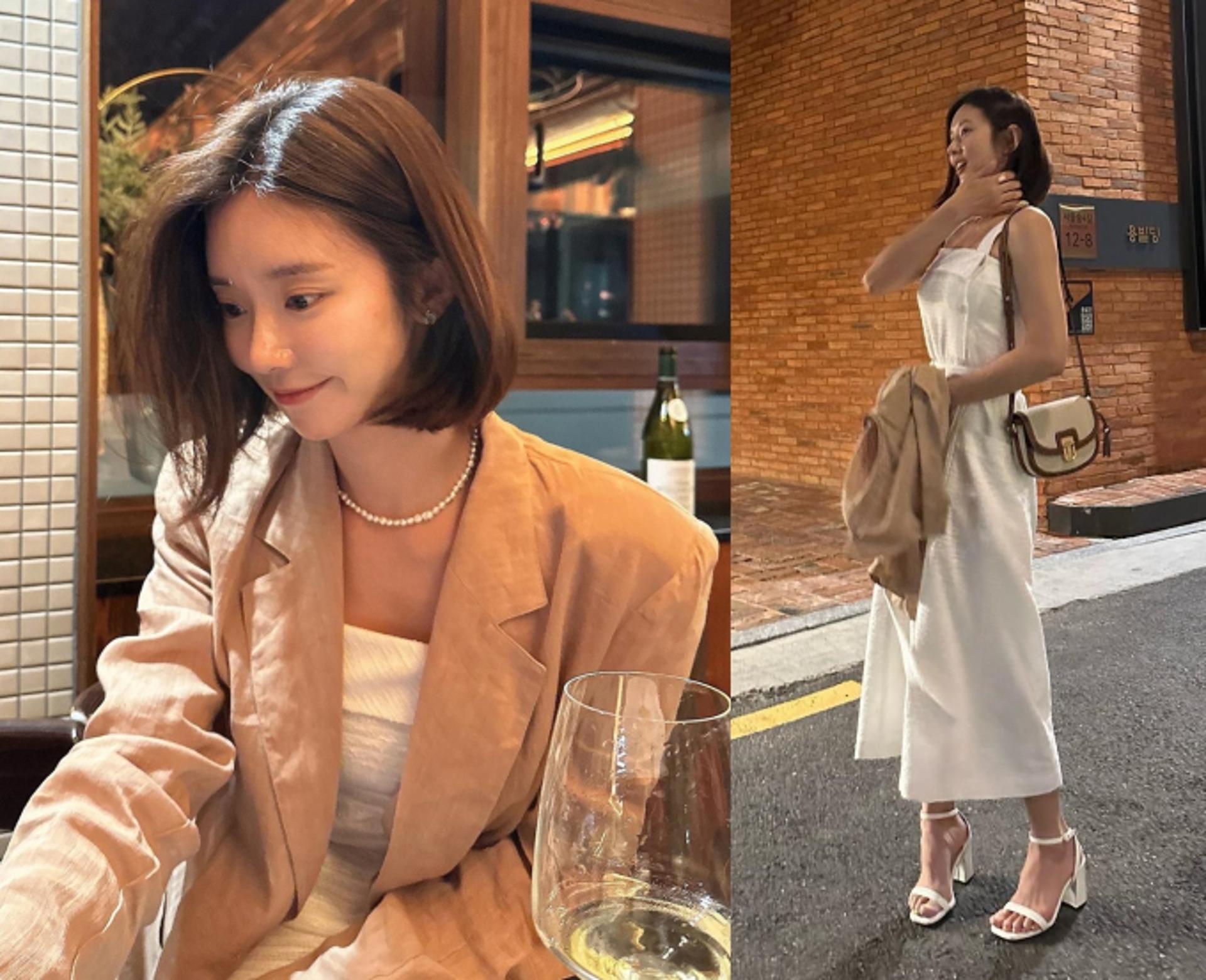 이주빈, 여름 끝자락 우아한 린넨 재킷 스타일링