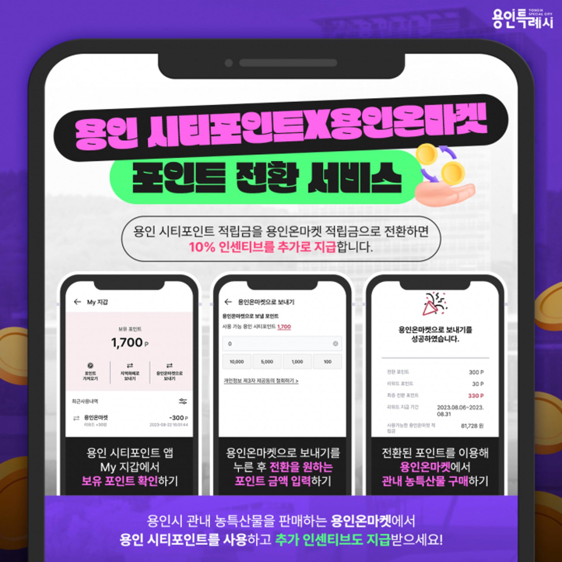 용인특례시, 시티포인트로 '용인온마켓' 농특산물 산다