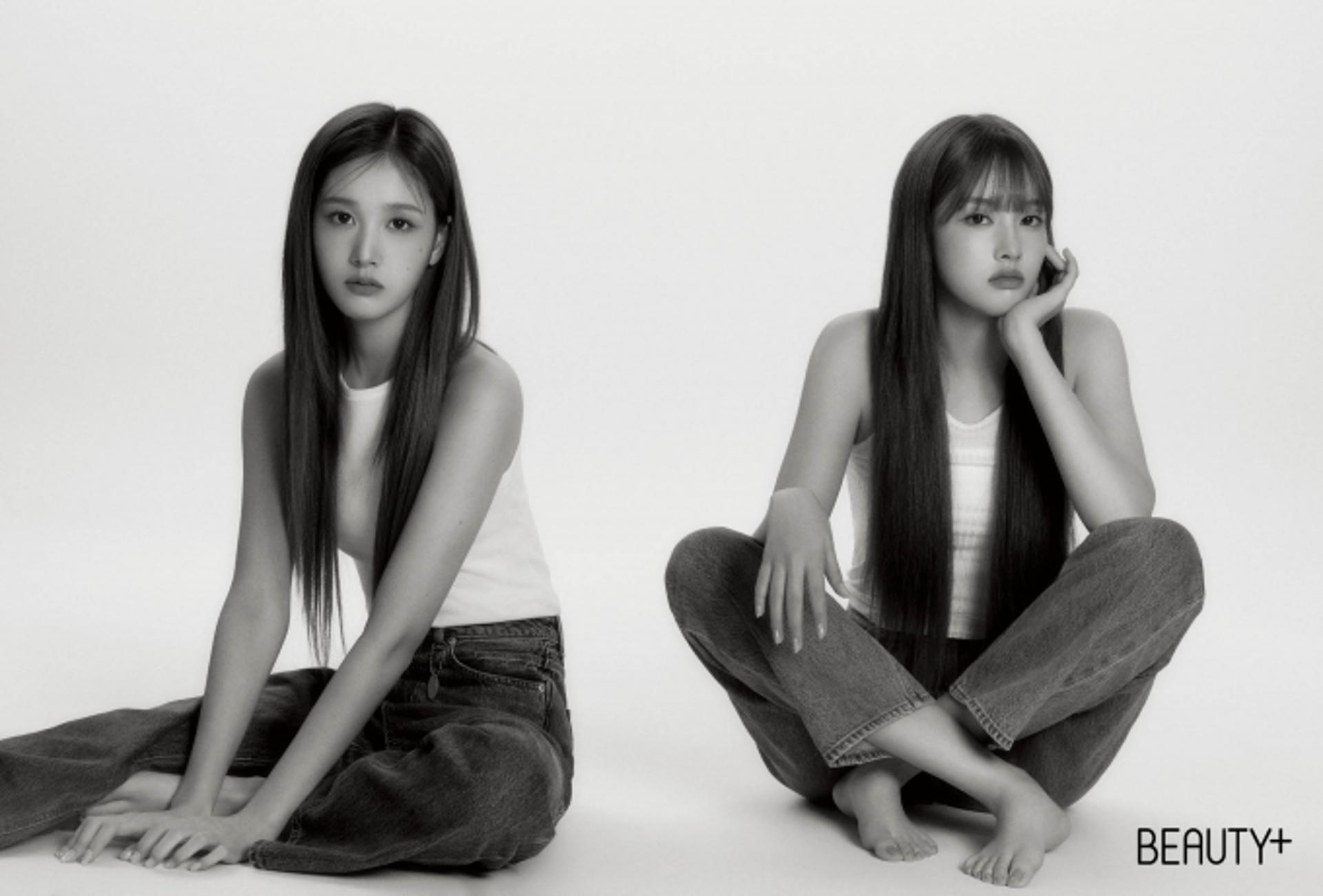 스테이씨 막내 윤&재이, 화보 공개…청바지+흰 티 입고 예쁨 과시