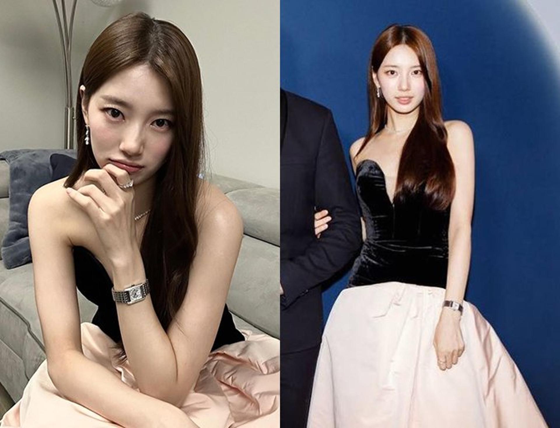 수지, 가슴선 깊게 파인 드레스… 잘록한 허리에 '감탄'
