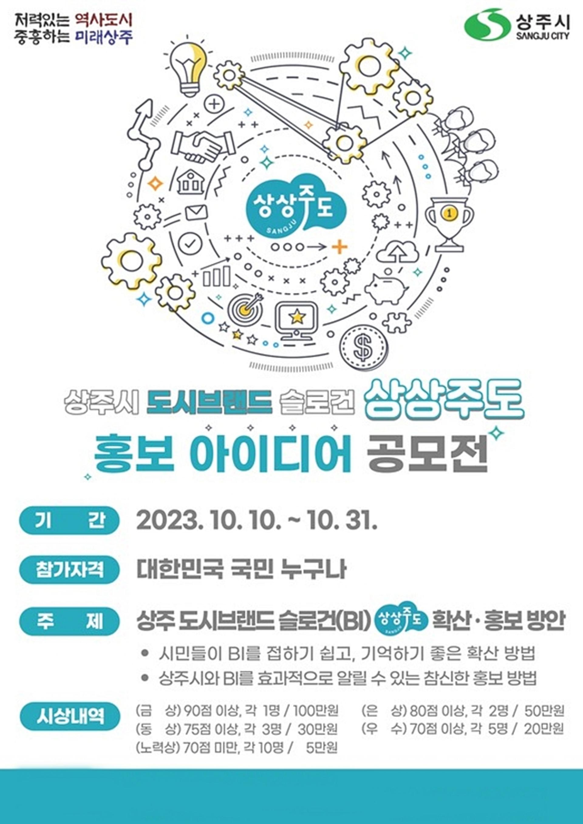 상주시, 도시브랜드 슬로건 '상상주도' 확산 공모전