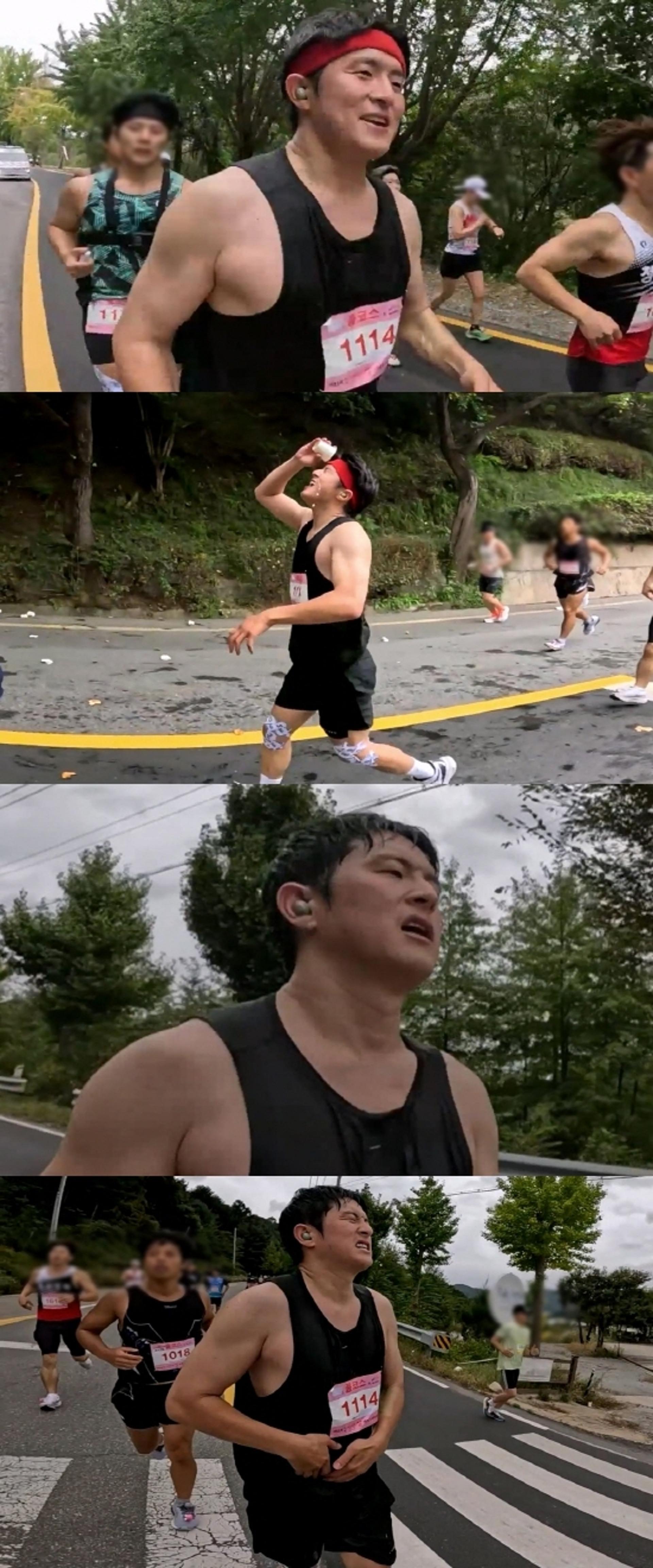 사인 거부 논란… 기안84, 마라톤 중 통증 호소?