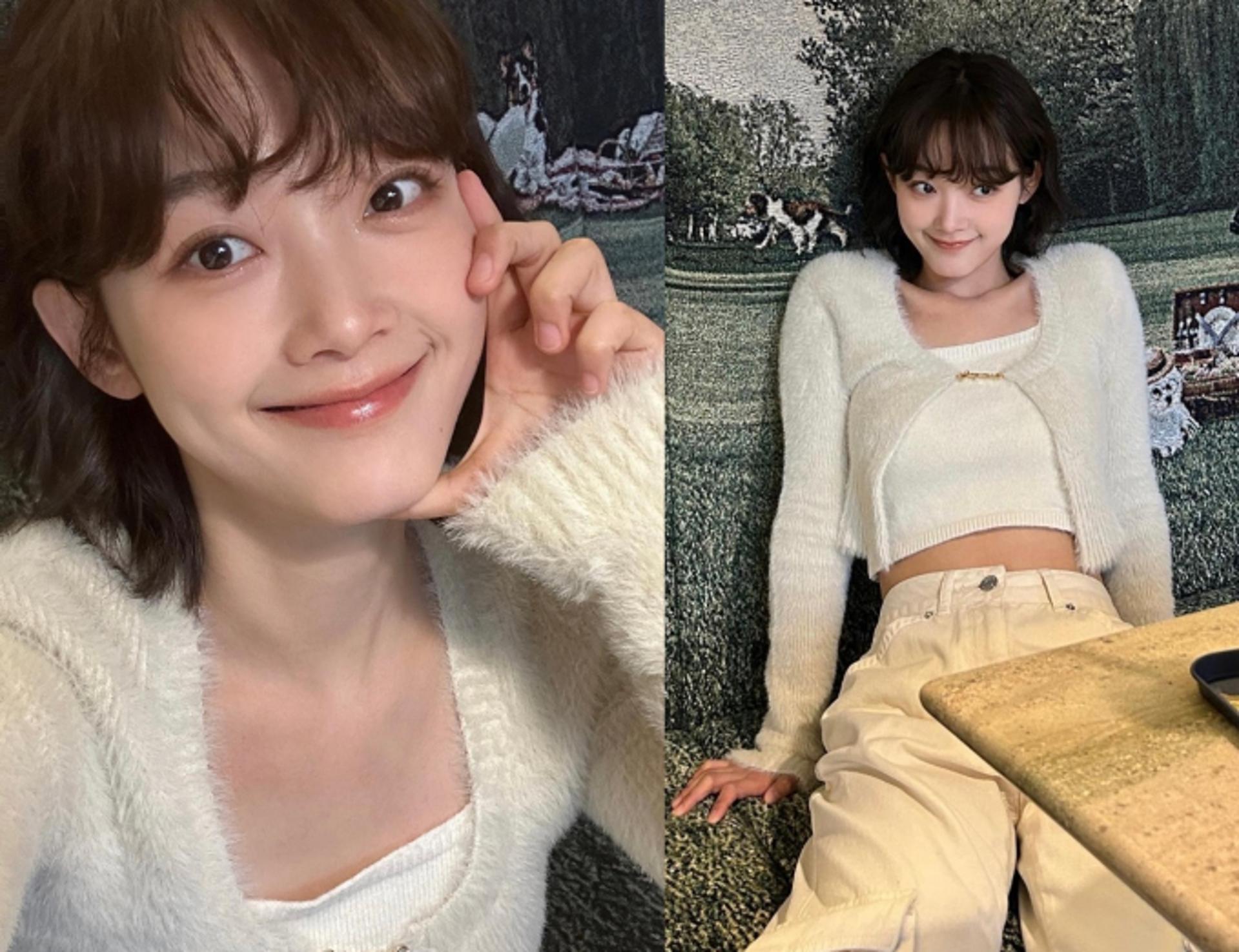 이유미, 복슬복슬 니트 데일리룩…"레모네이드 보다 상큼하네"