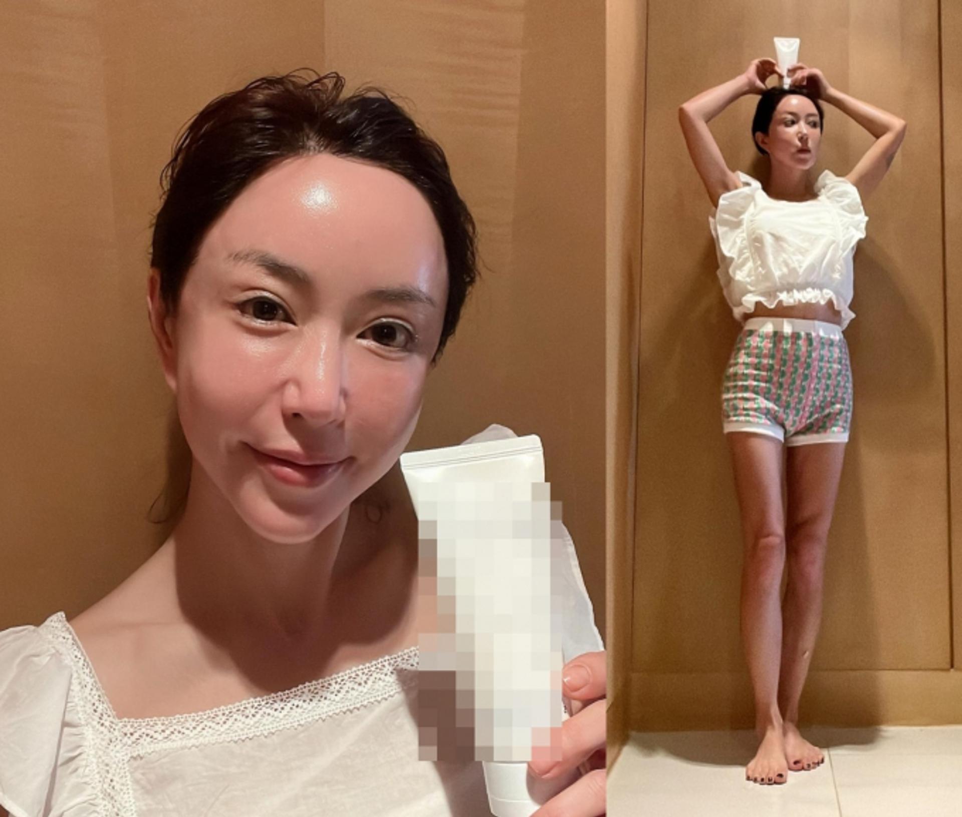 SES 슈, 깐 달걀 피부+극세사 각선미 자랑