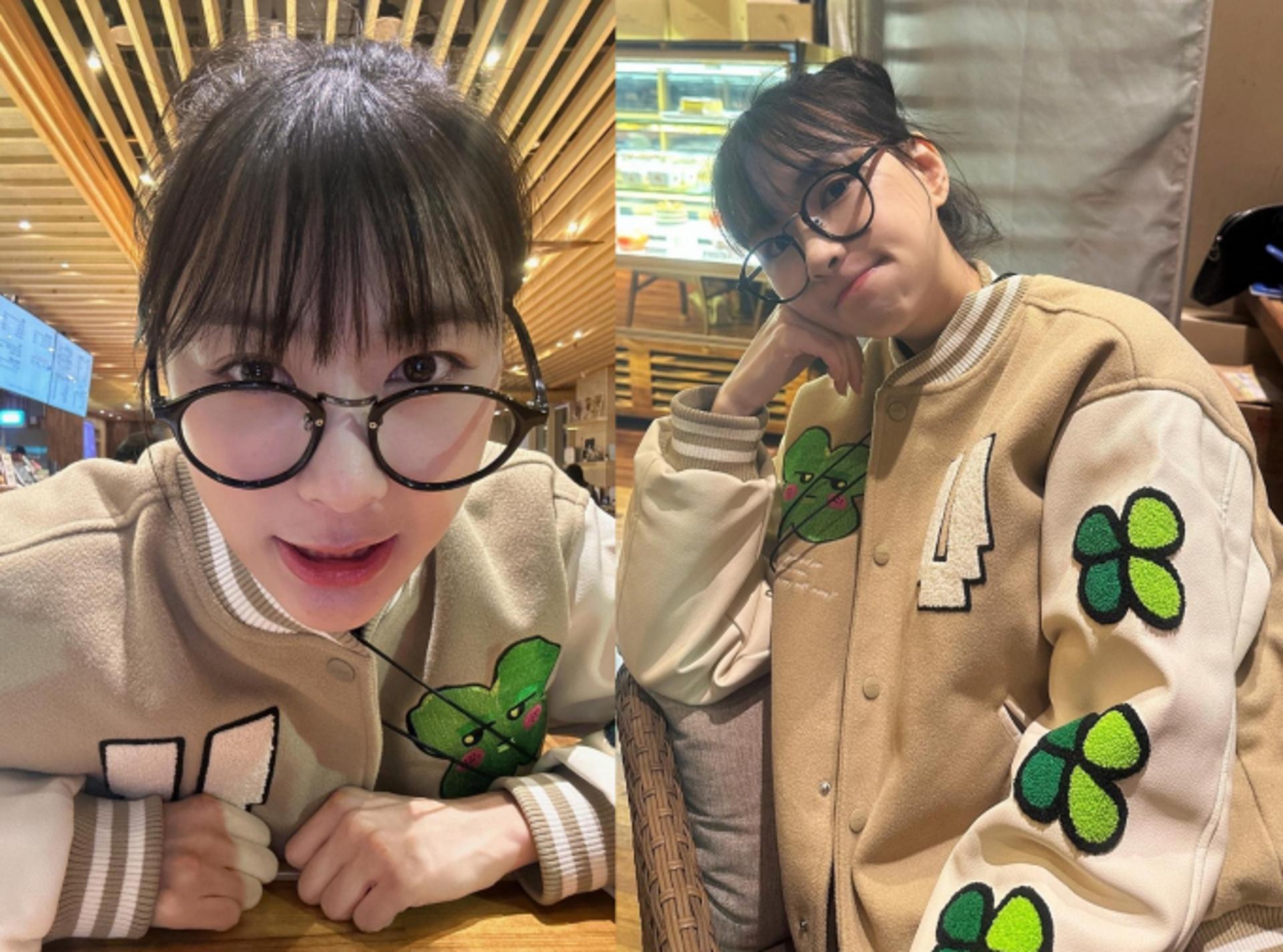 에이핑크 오하영, 뿔테 안경에 야구점퍼…여친짤의 정석