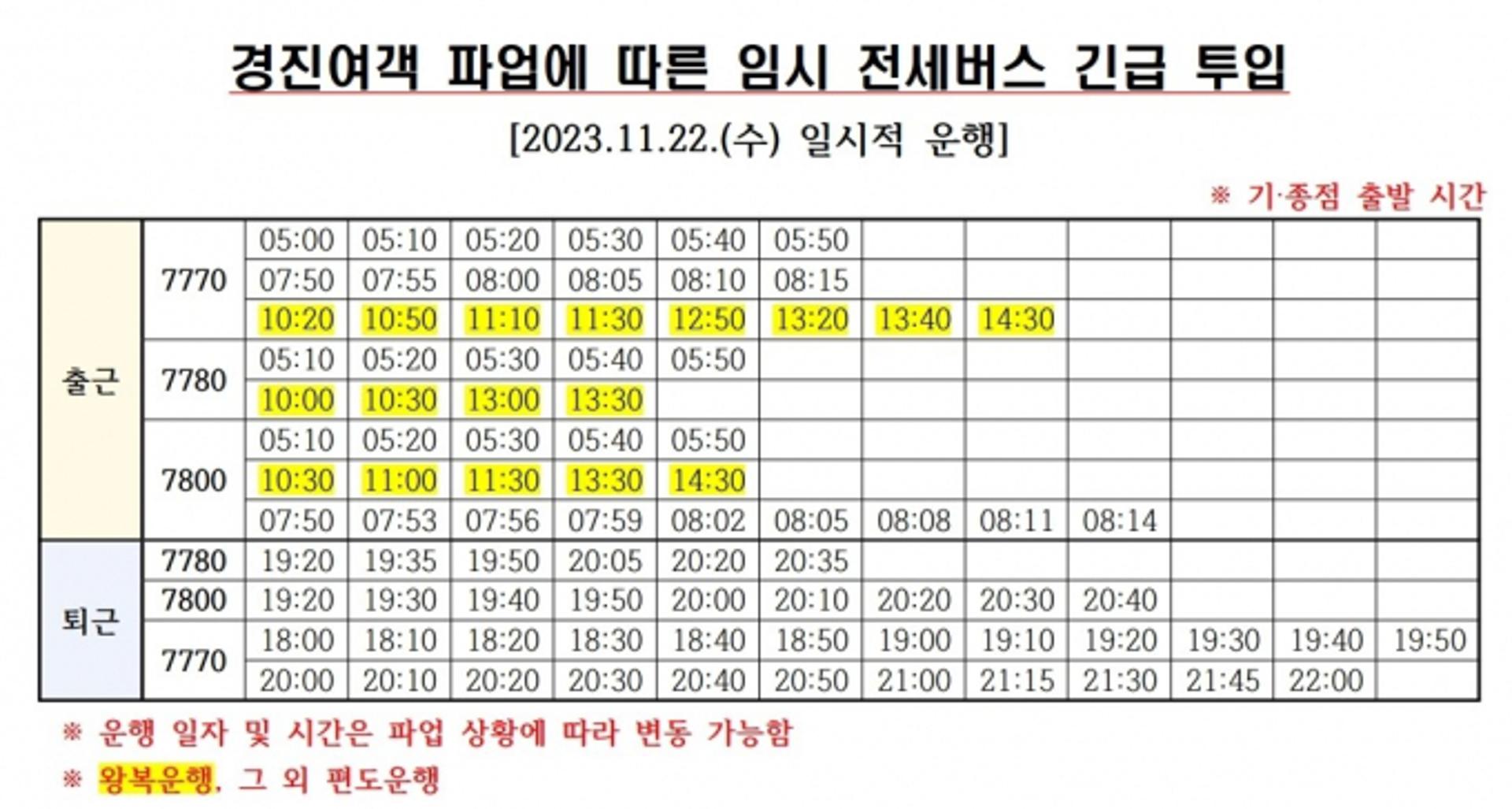 경진여객 노조 22일 전면파업 예고…수원시, 출퇴근 전세버스 투입