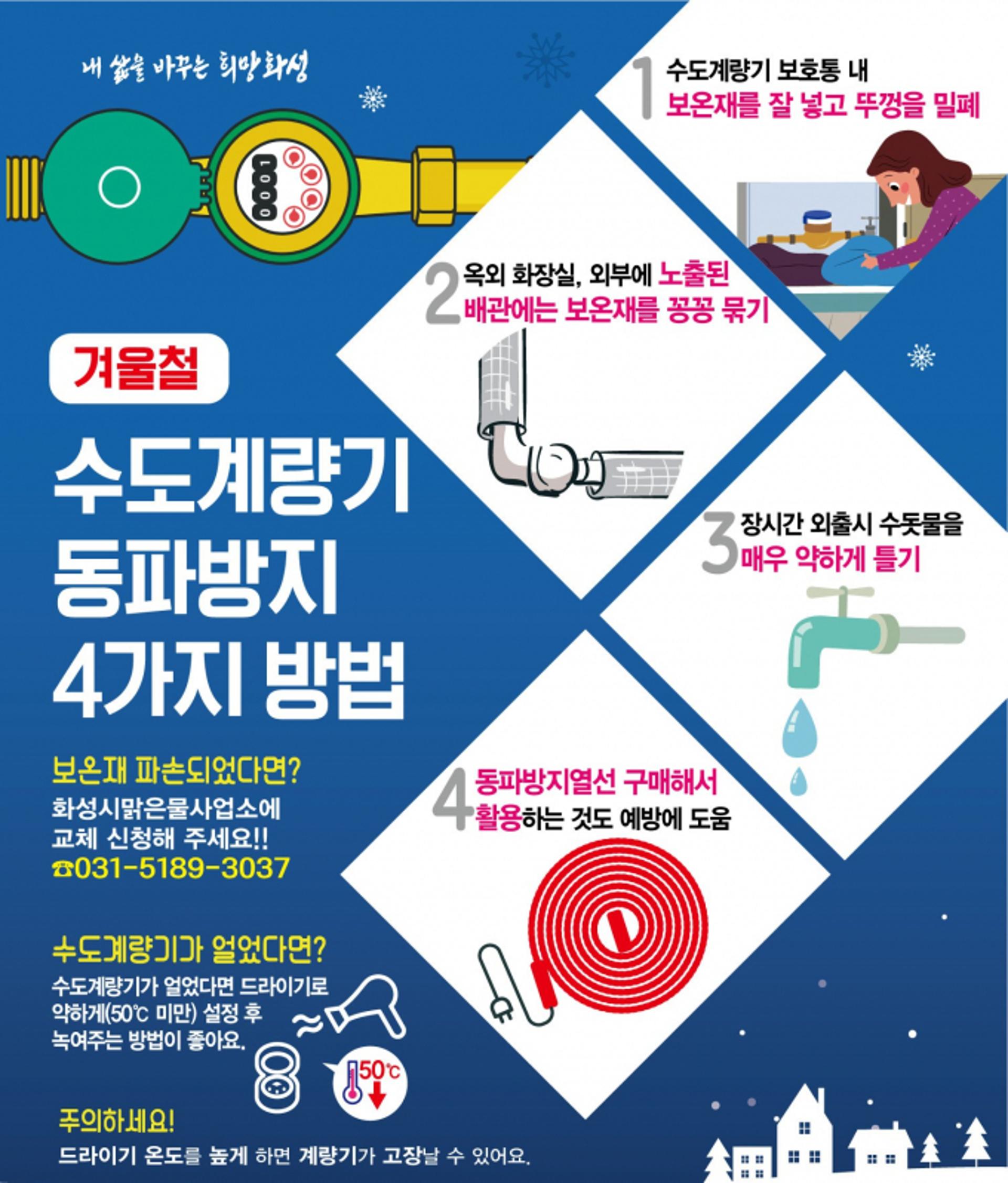 화성시, 동절기 '논스톱 급수공사' 시행…"시민불편 최소화 나선다"