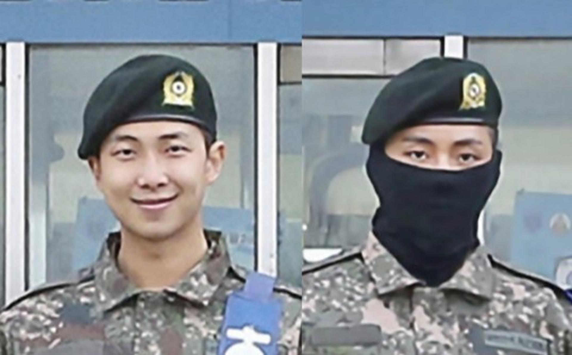 "카리스마 美쳤다"… '방탄' RM·뷔, 훈련소 근황 보니?
