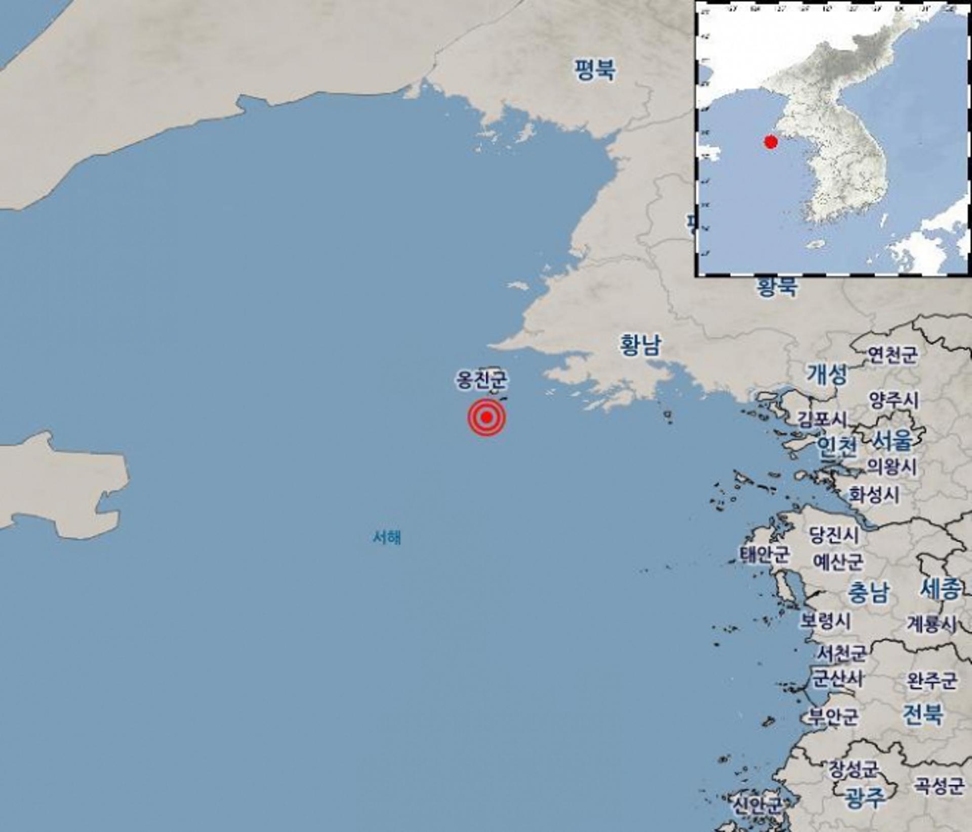 인천 백령도 해역서 '규모 2.4' 지진… "피해 없을 것"