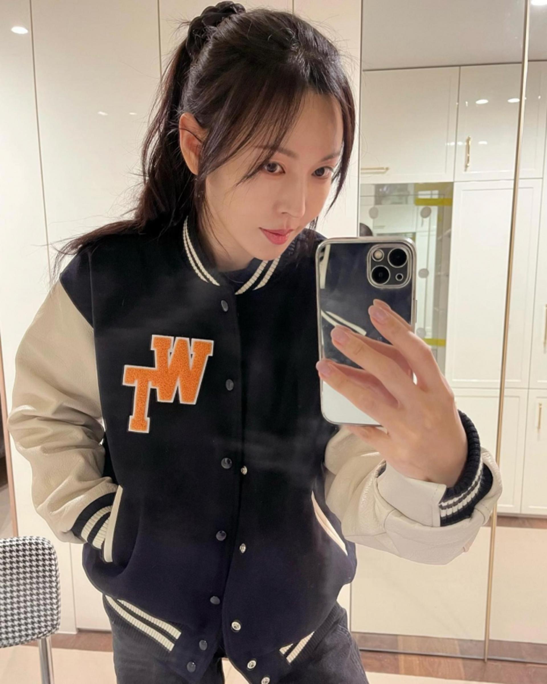 '44세' 김소연, 야구점퍼 입으니…"대학교 새내기 느낌"