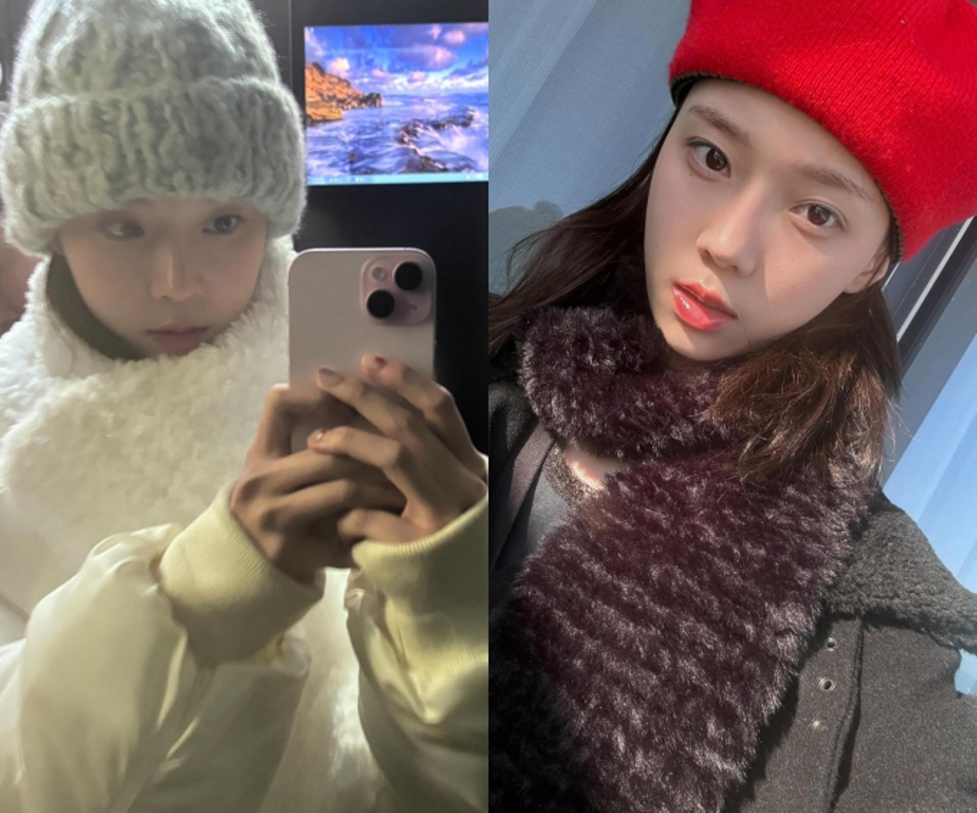에스파 윈터, 털모자+털목도리로 꽁꽁 싸맨 진정한 윈터룩