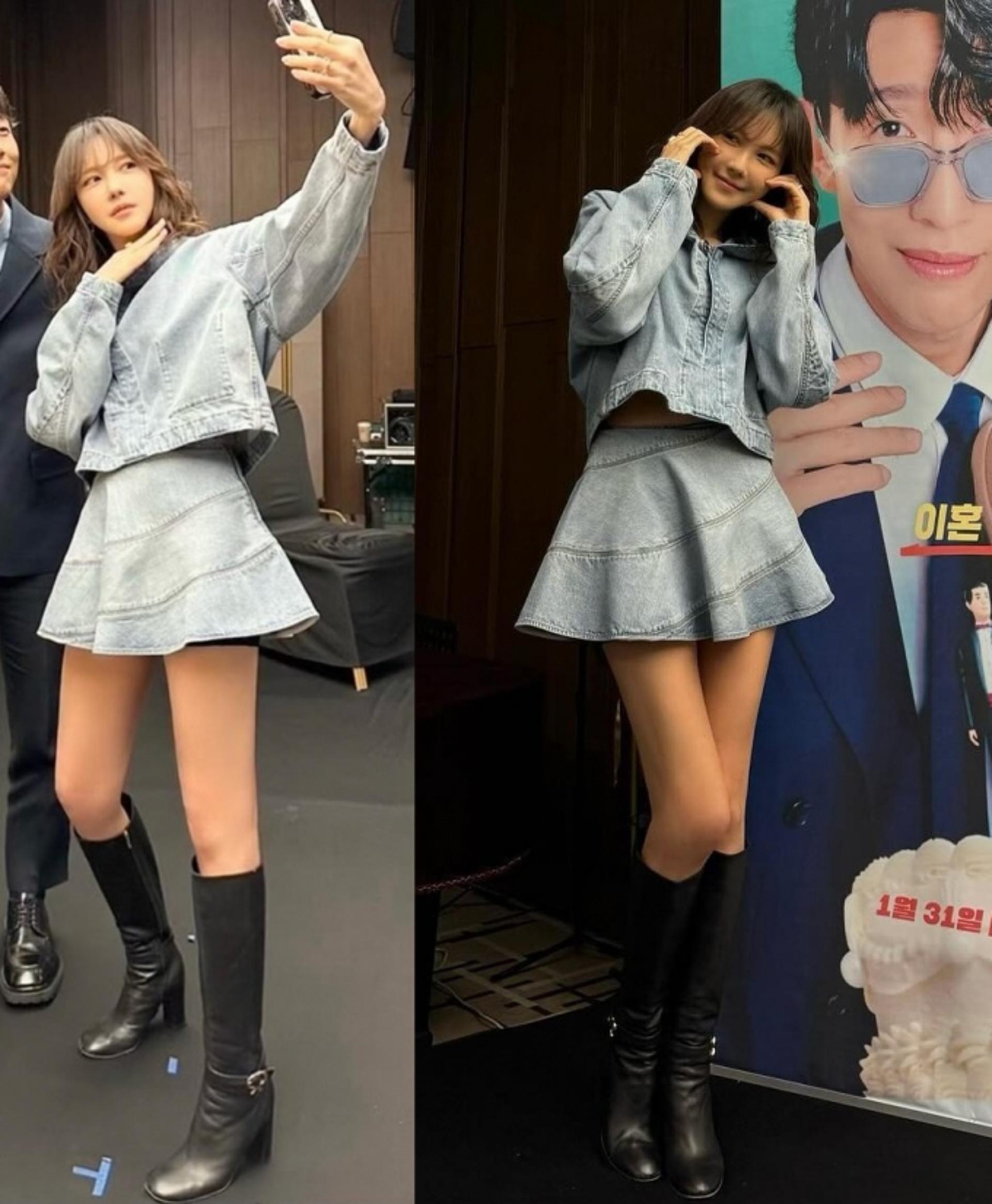 "이건 아이돌 이겼다"…이지아, 아이돌 뺨치는 초미니 데님룩