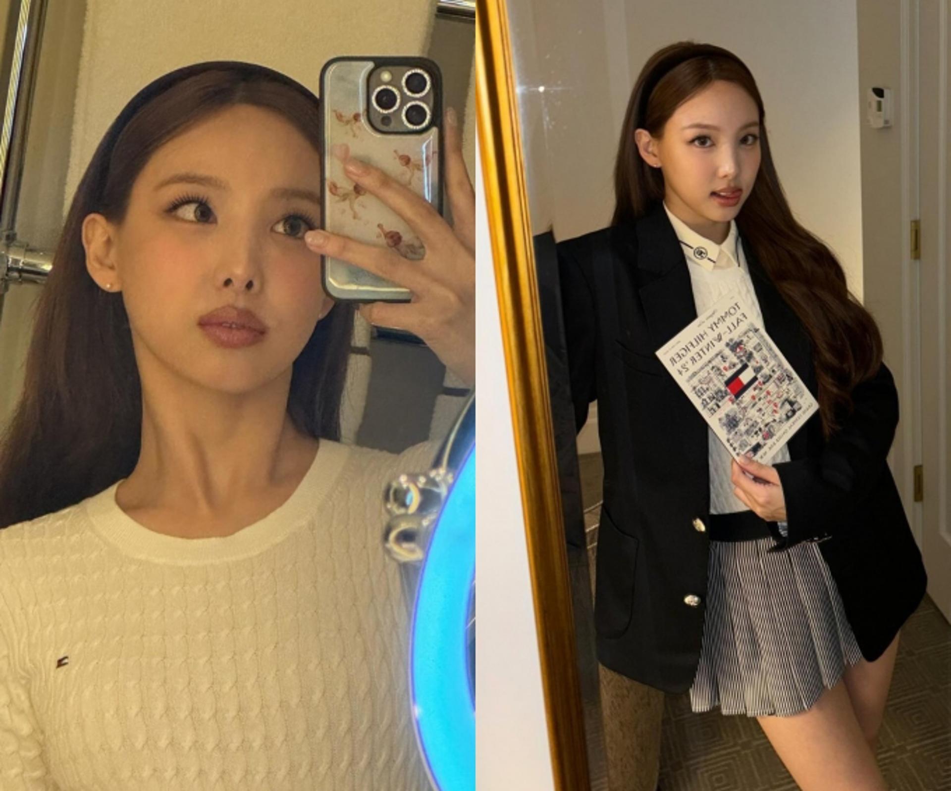 트와이스 나연, '가십걸' 블레어 연상되는 스쿨걸룩