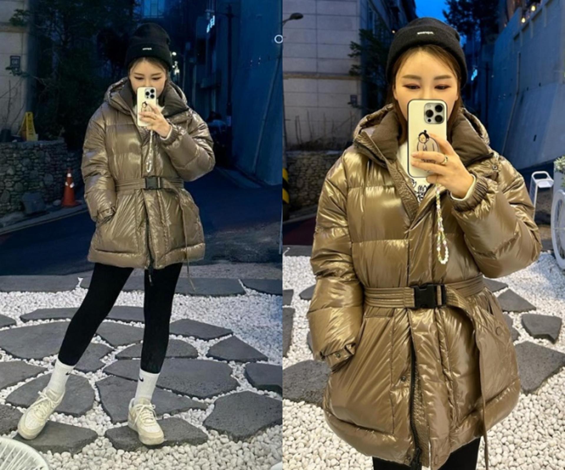 송가인, 힙라인 커버로 부담 없는 레깅스 패션