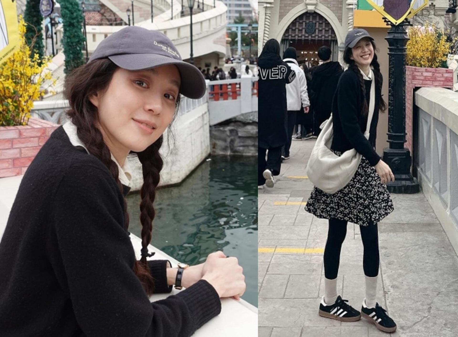 정려원, 동심으로 돌아갔네…조카 바보의 놀이공원 나들이룩