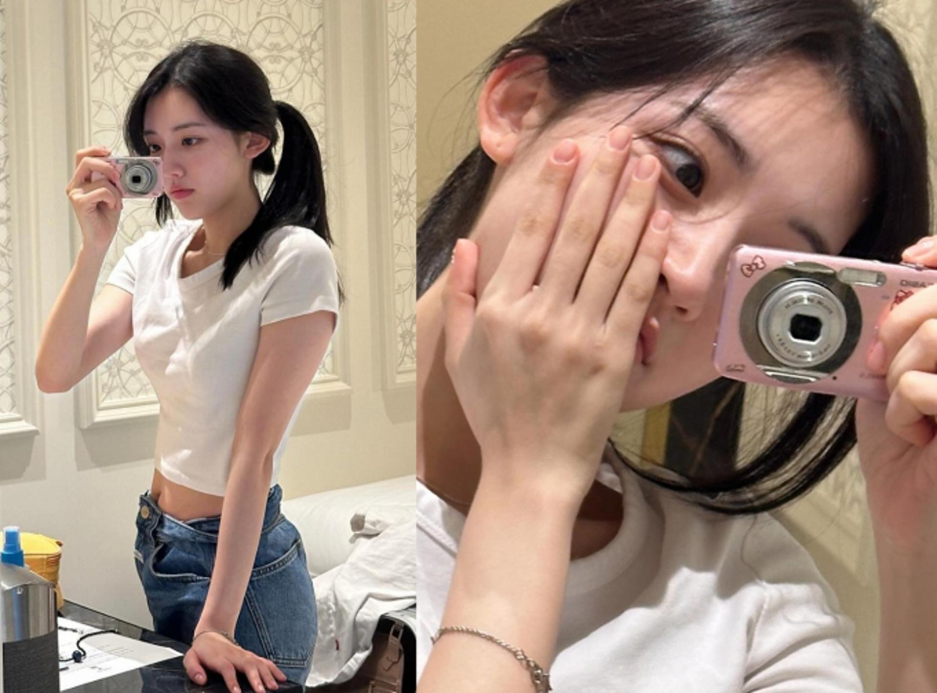 정다빈, 긴 생머리+청바지에 흰티…'워너비 여친룩'