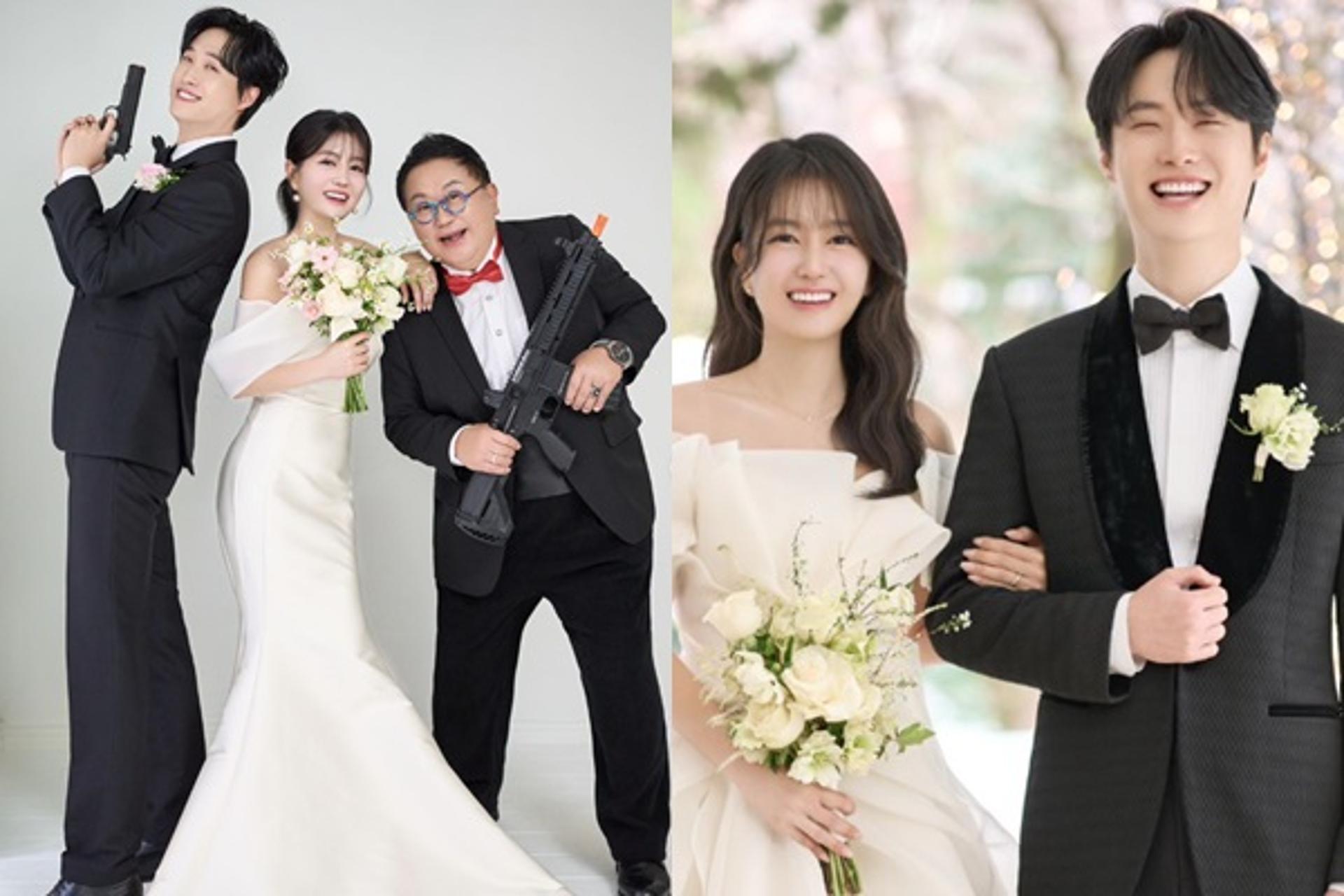 이수민♥원혁 웨딩화보… 이용식도 '활짝'
