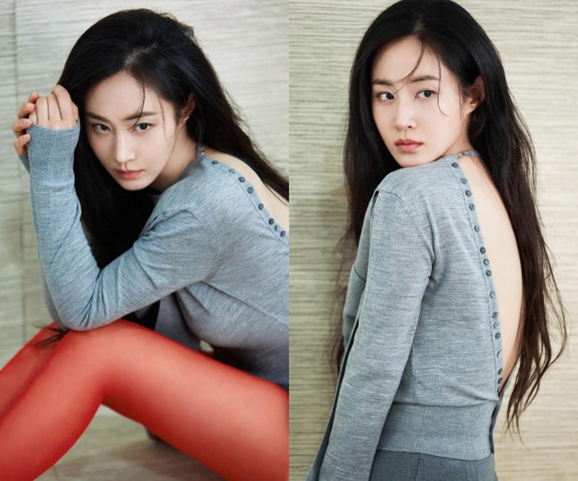 소녀시대 유리, 빨간 스타킹+백리스 자태…'섹시 아우라'