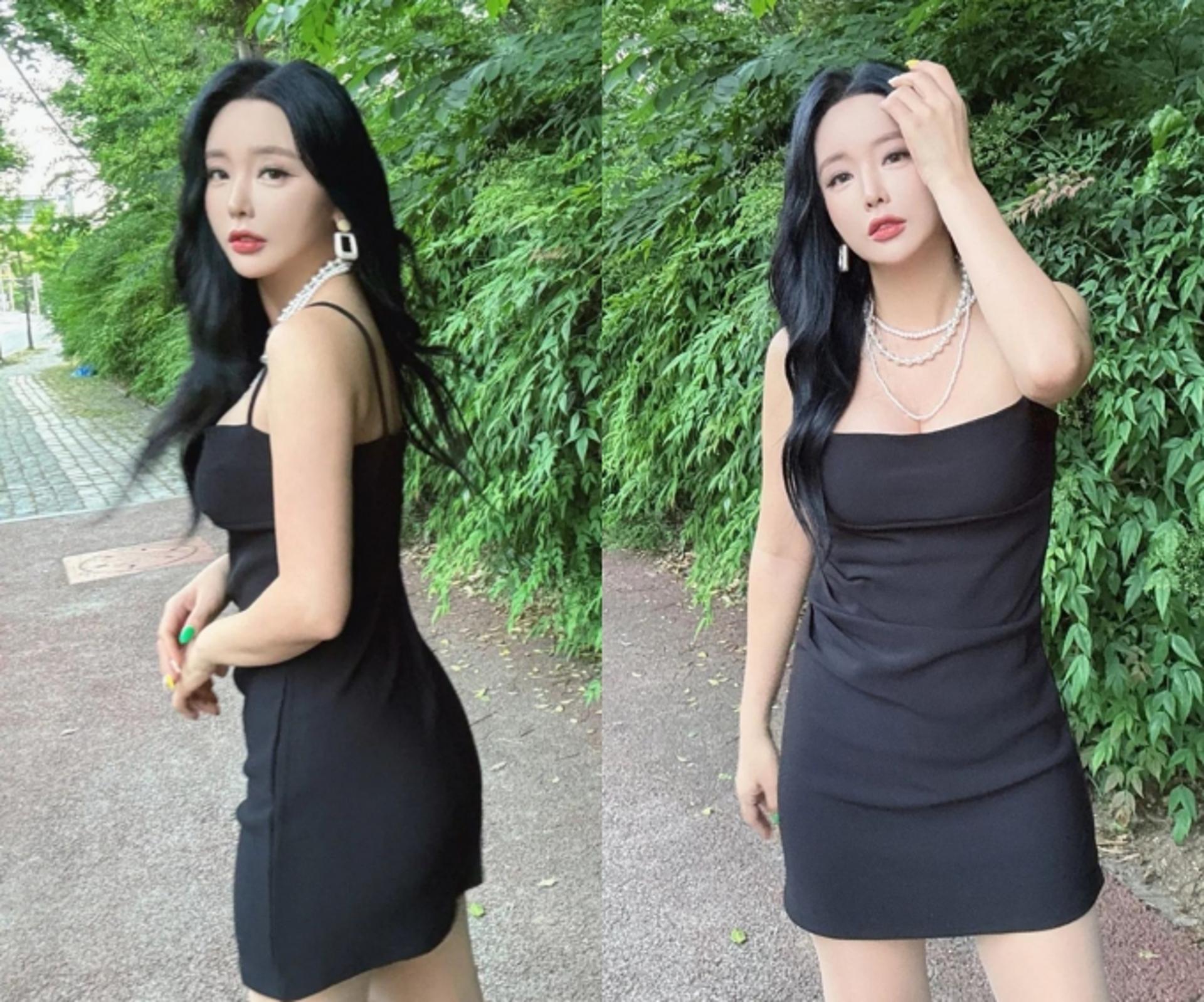 "아, 시원했다"…홍진영, 한 계절 앞선 민소매 원피스 자태