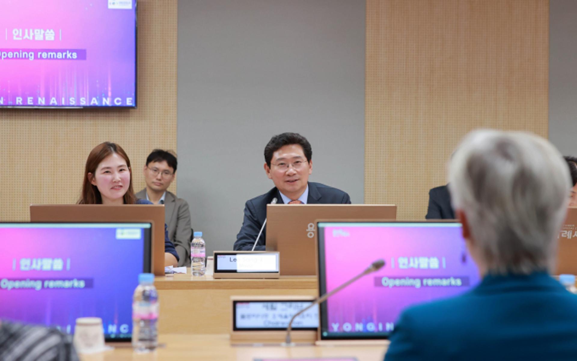 이상일 시장, 美 오세올라 카운티 대표단과 반도체산업 협력 논의