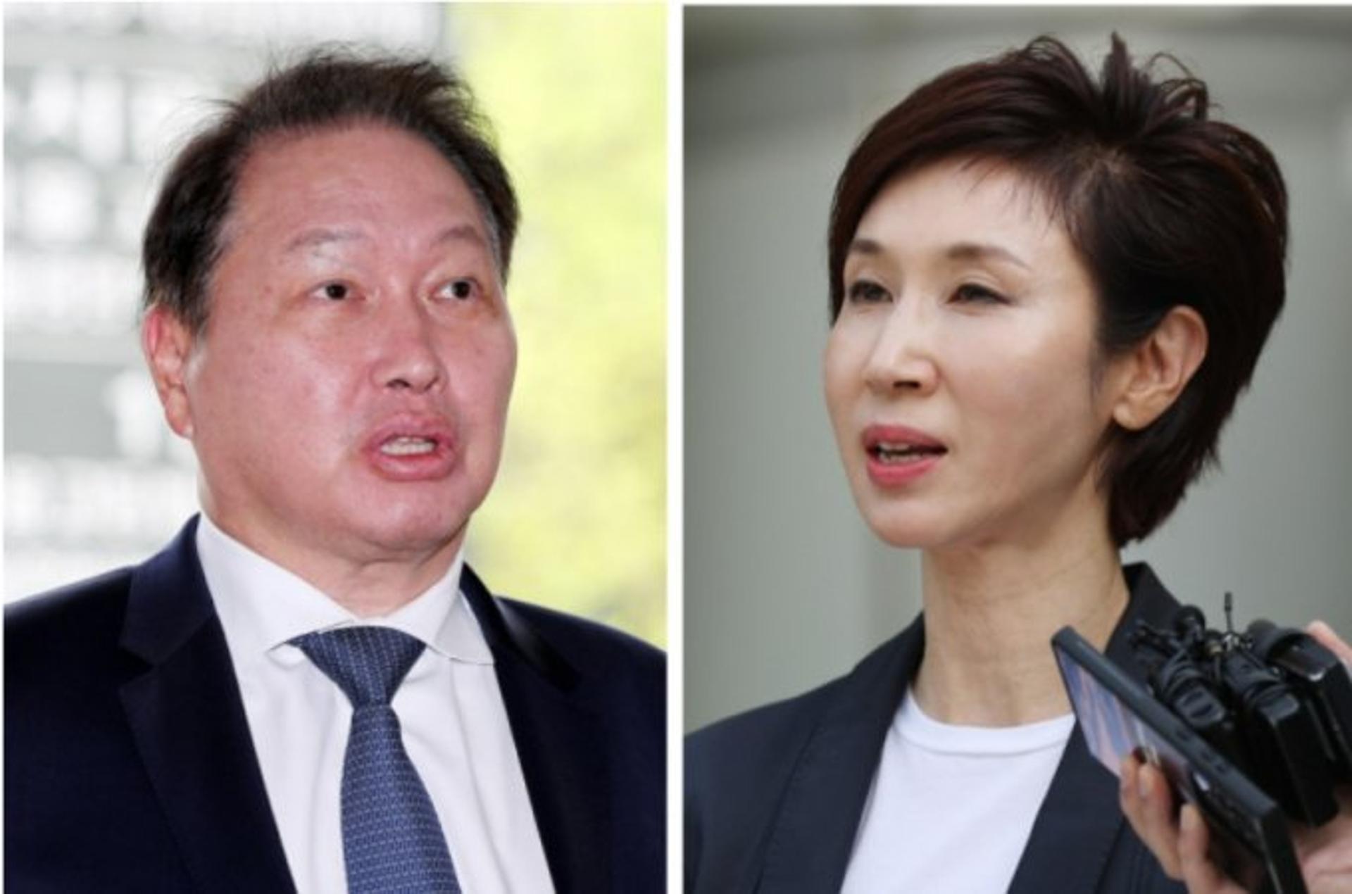 [세기의 이혼 SK] "주식 재산분할" 최태원, 지배구조 흔들리나... 개미는 '방끗'