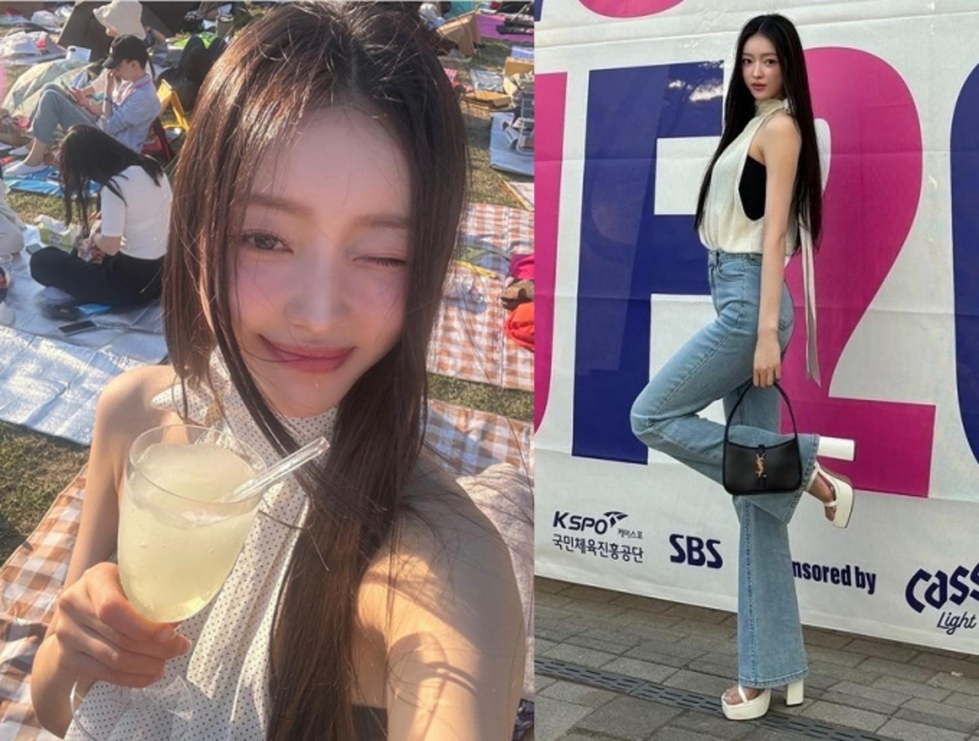 오마이걸 유아, 상큼한 레트로 무드 페스티벌 패션