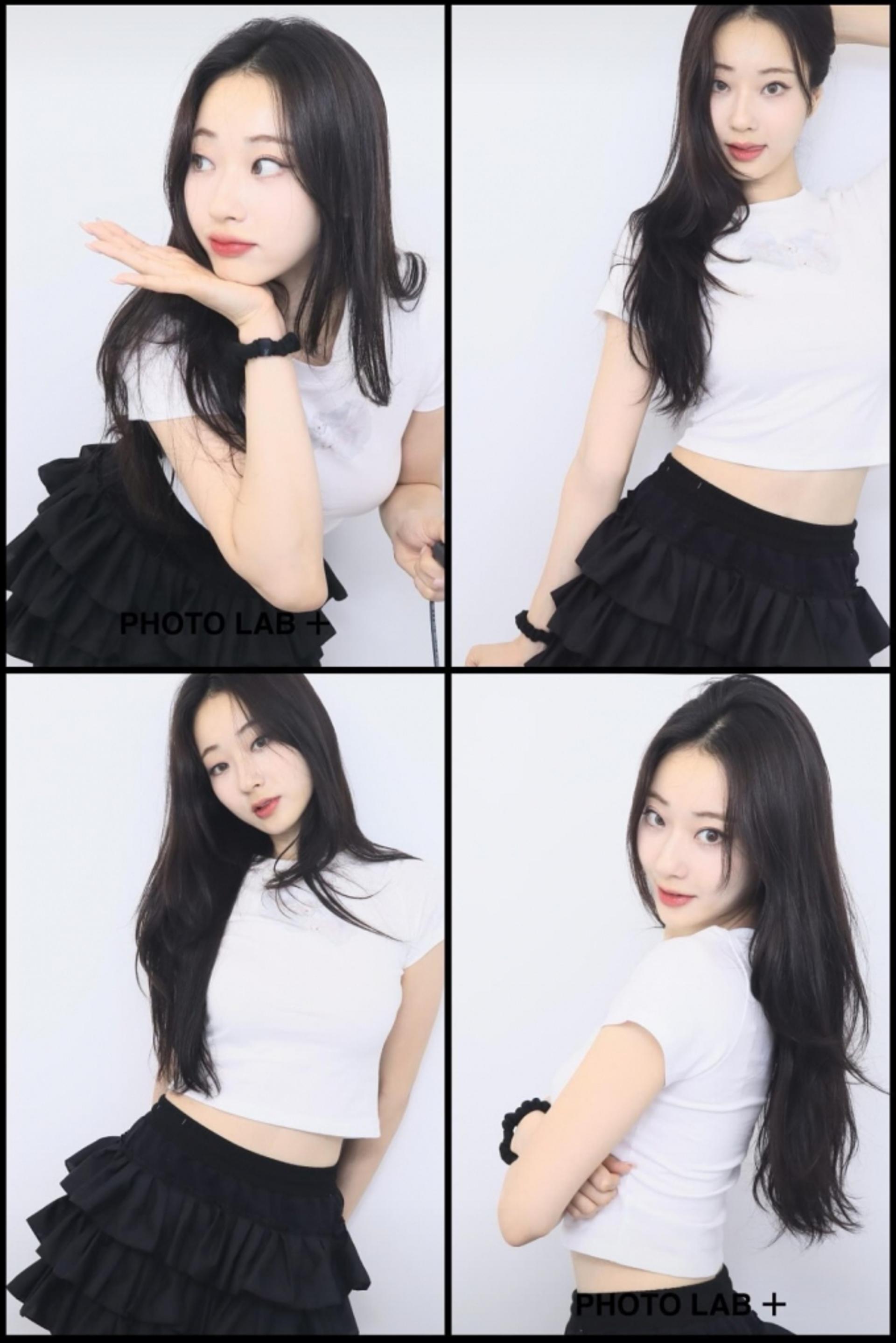 경리, 걸리시 감성 물씬~ 블랙 앤 화이트 데일리룩