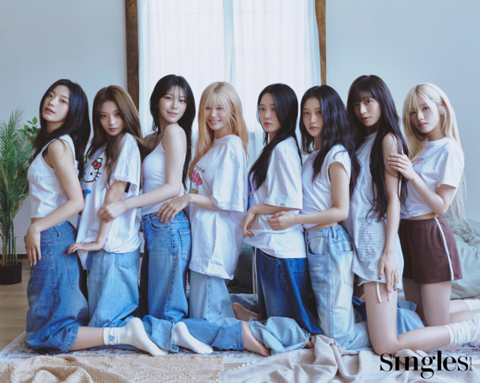 프로미스나인, 여름 화보…흰 티셔츠 입은 8인 8색 요정들