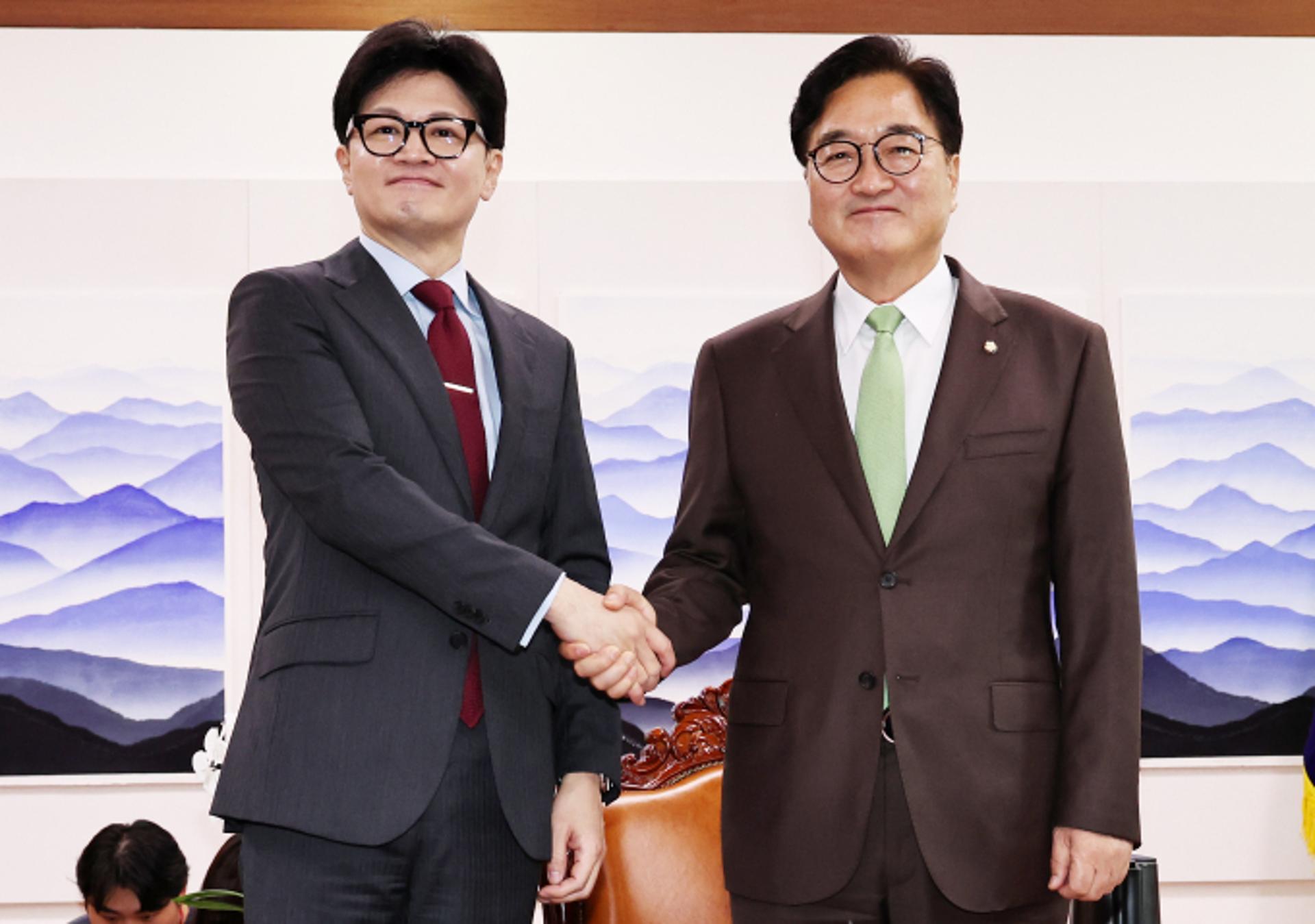 한동훈, 우원식 국회의장 예방… 국회 공정 운영 요청