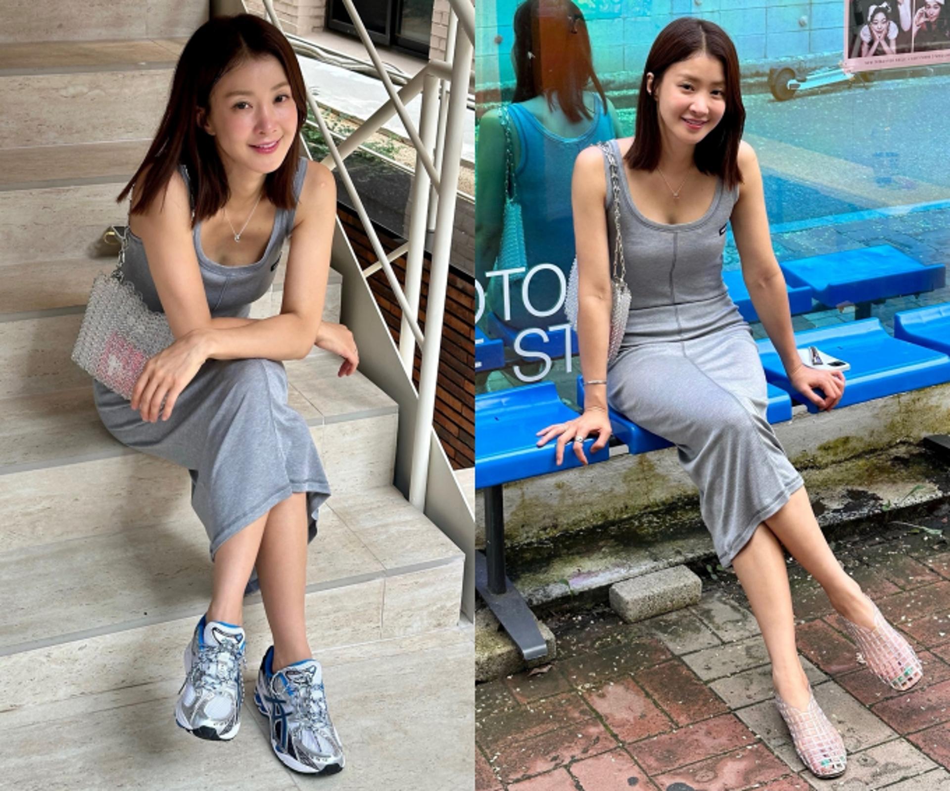 '120만원 젤리슈즈' 이시영, 같은 옷 다른 느낌… "운동화랑 젤리 중에 어떤 거?"