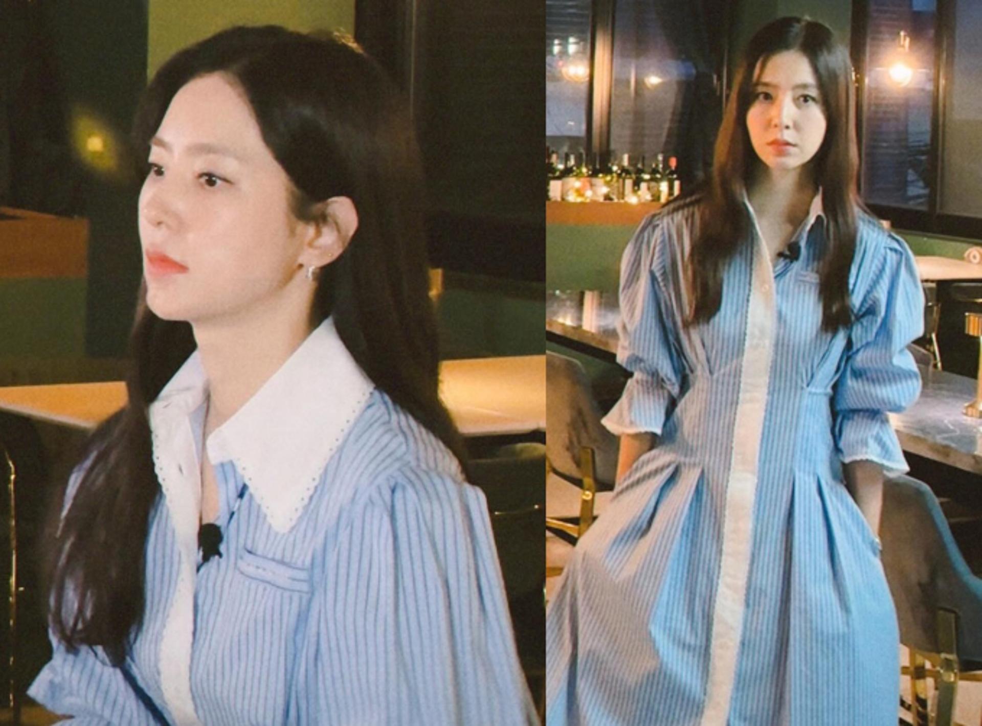 '차범근 며느리' 한채아, 하늘색 원피스 자태… 청순 여대생 미모