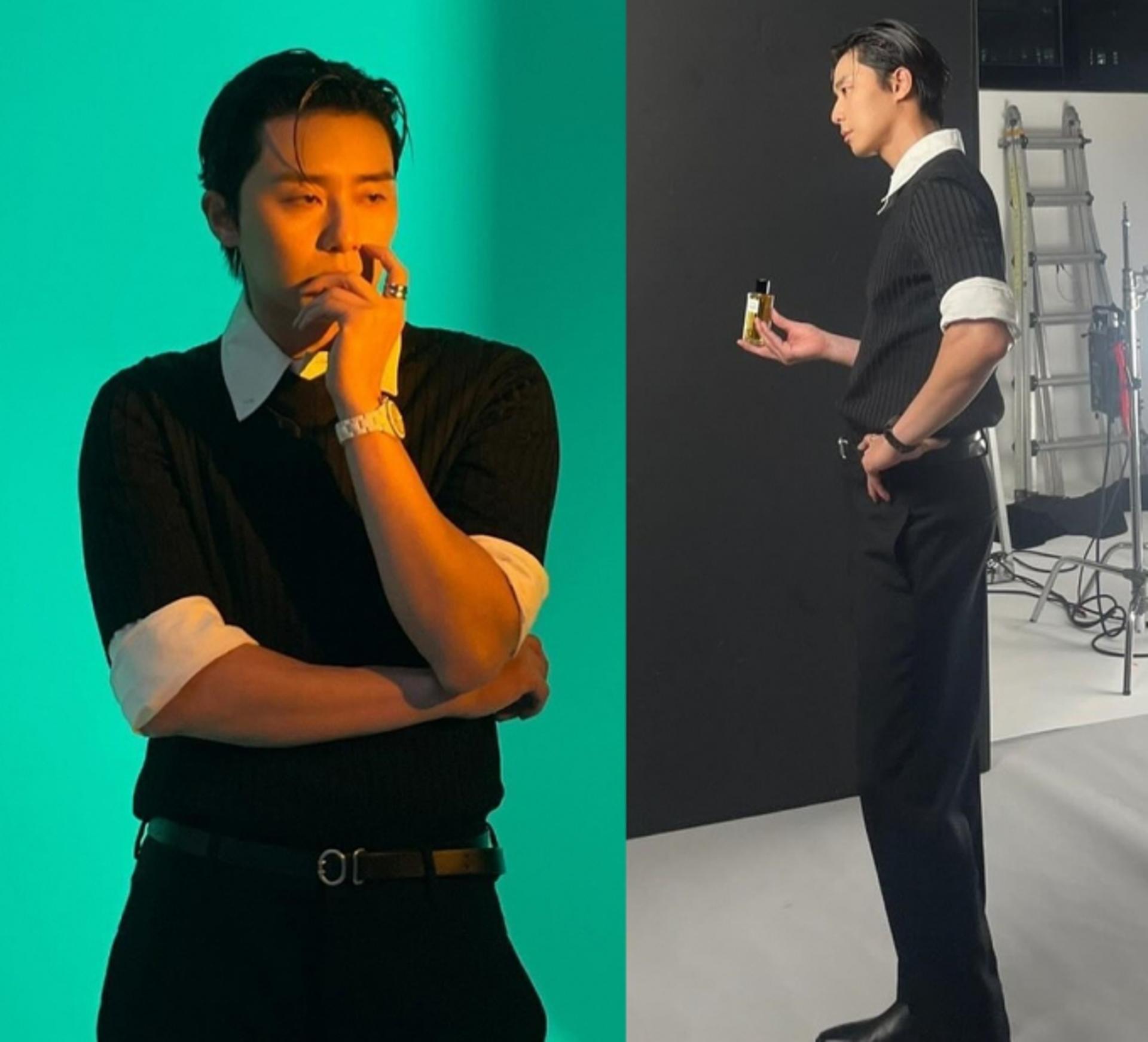 박서준, 화보 비하인드 컷이 이 정도…'독보적인 카리스마'