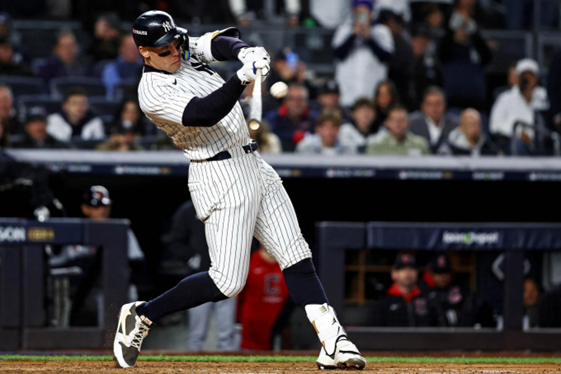 'AL 홈런왕 귀환' NYY, CLE에 6-3 승리… 저지 PS 첫 홈런