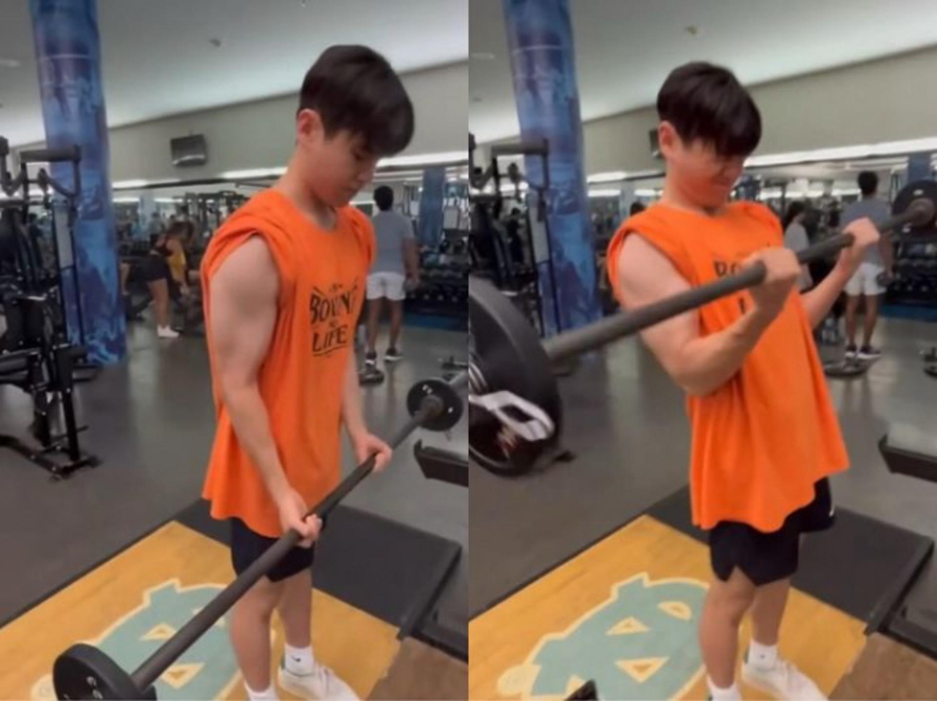 '폭풍 성장' 윤후, 근황 공개… 헬스장서 벌크업?