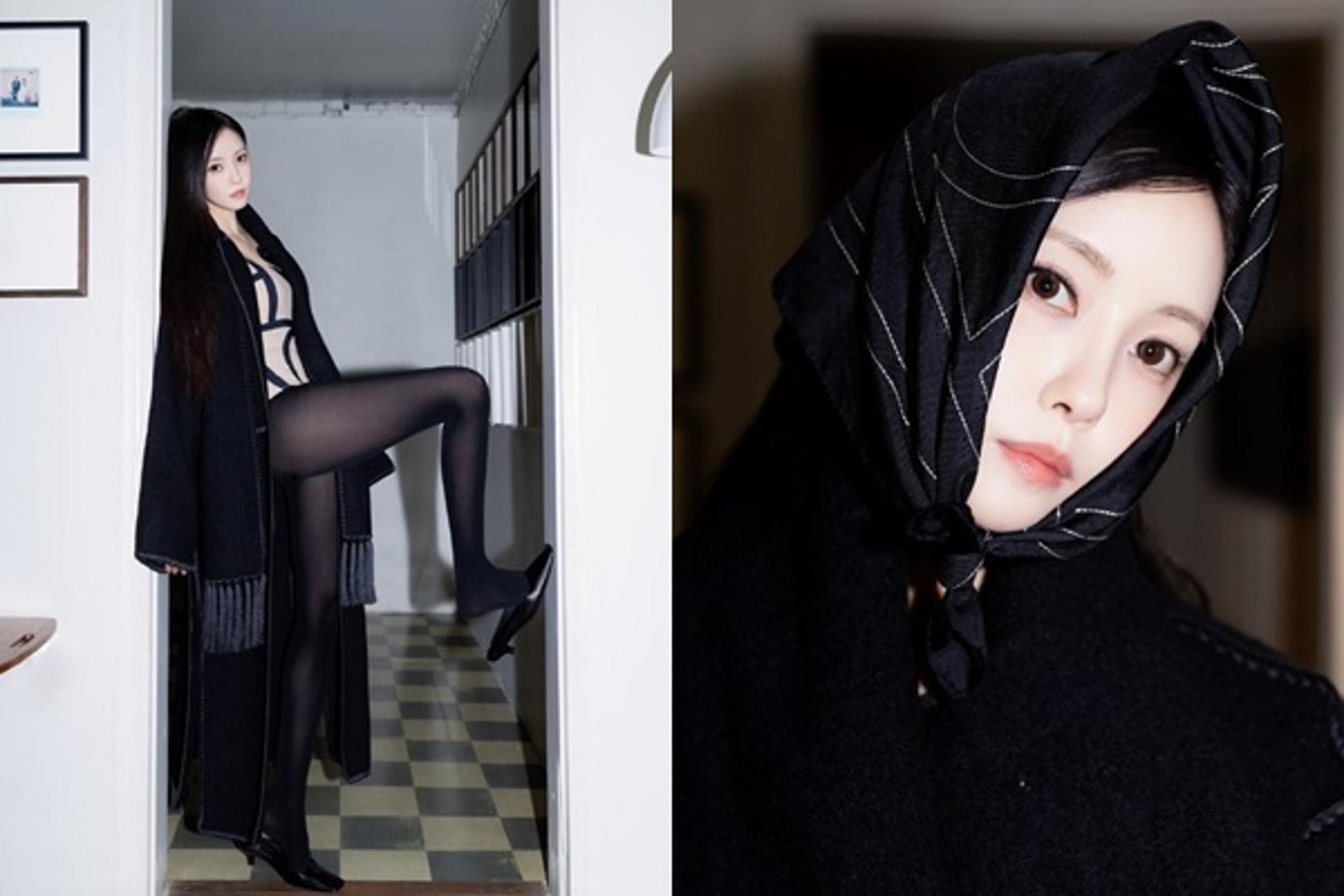 코트에 바디슈트만?… 티아라 효민, 아찔한 핫걸 '과감'