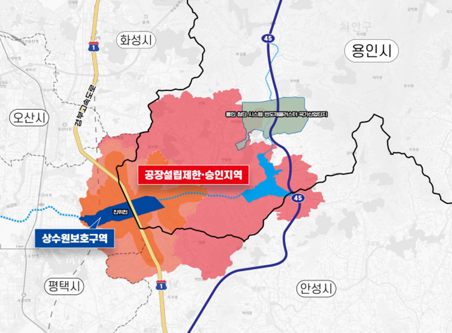 용인 이동·남사읍 64㎢ 공장설립 제한 족쇄 풀렸다