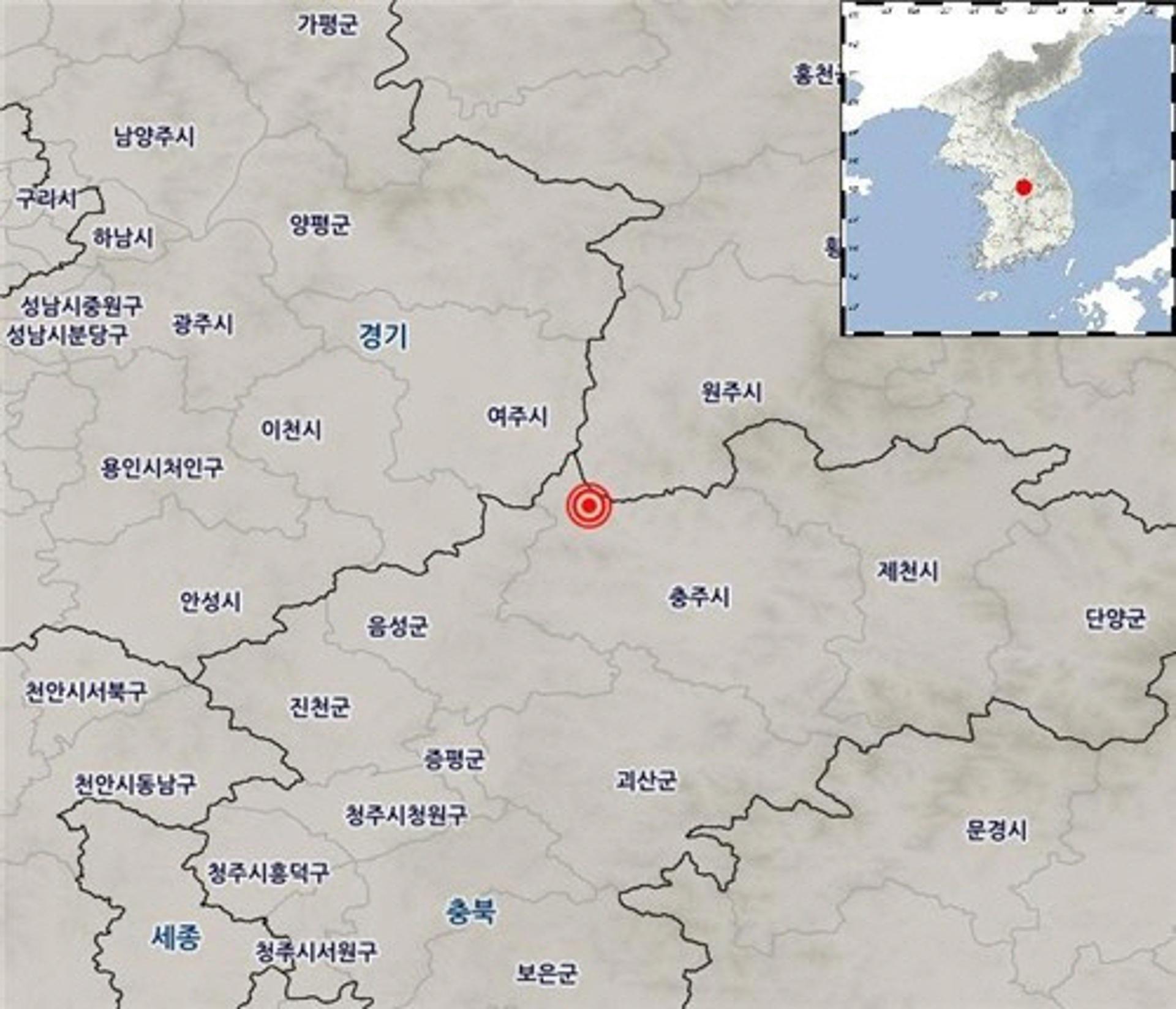 충주 북서쪽 규모 3.1 지진… 유감신고만 총 23건