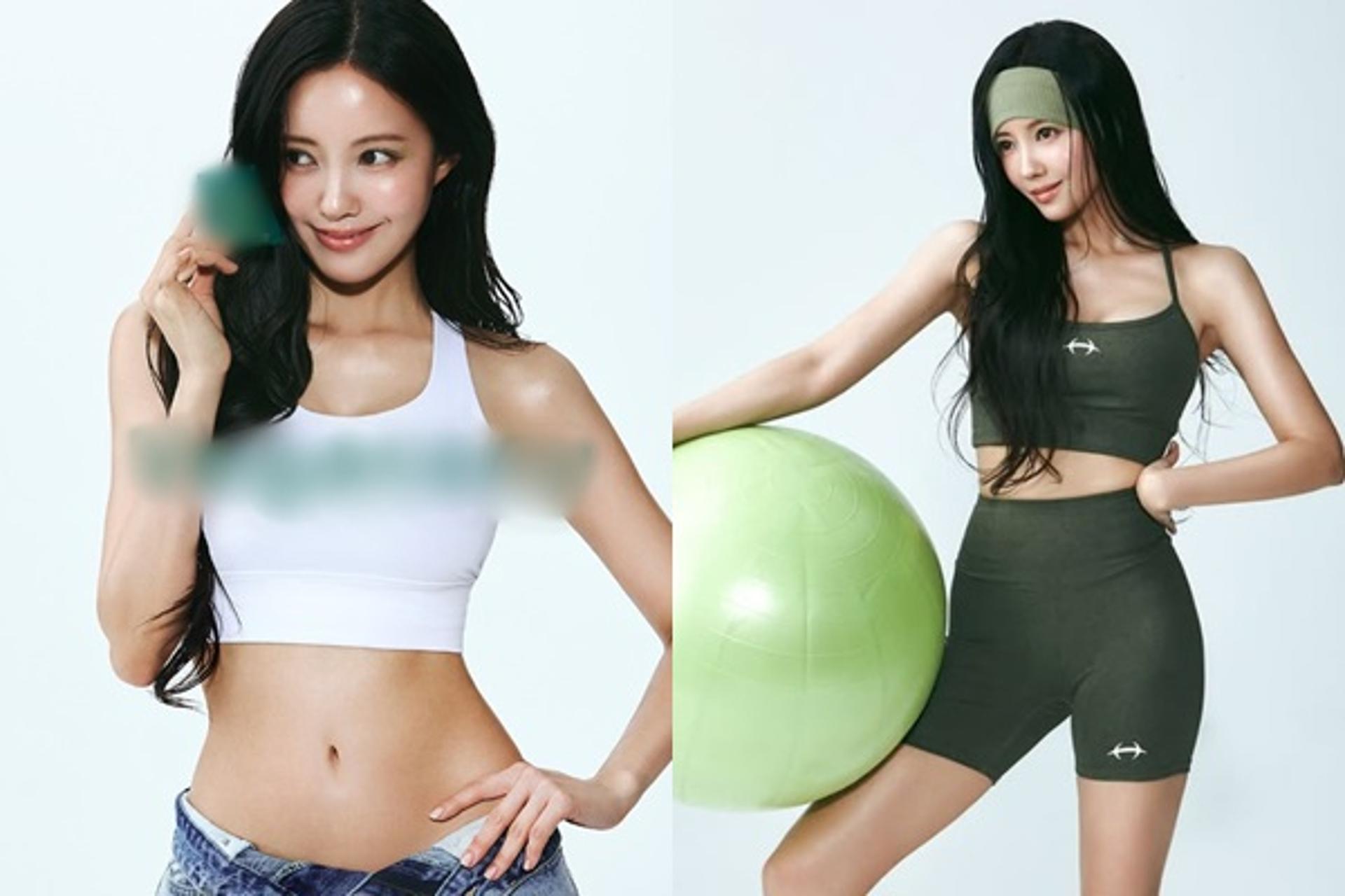 레깅스만 입고 '과감'… 효민, 넘사벽 글래머 인증