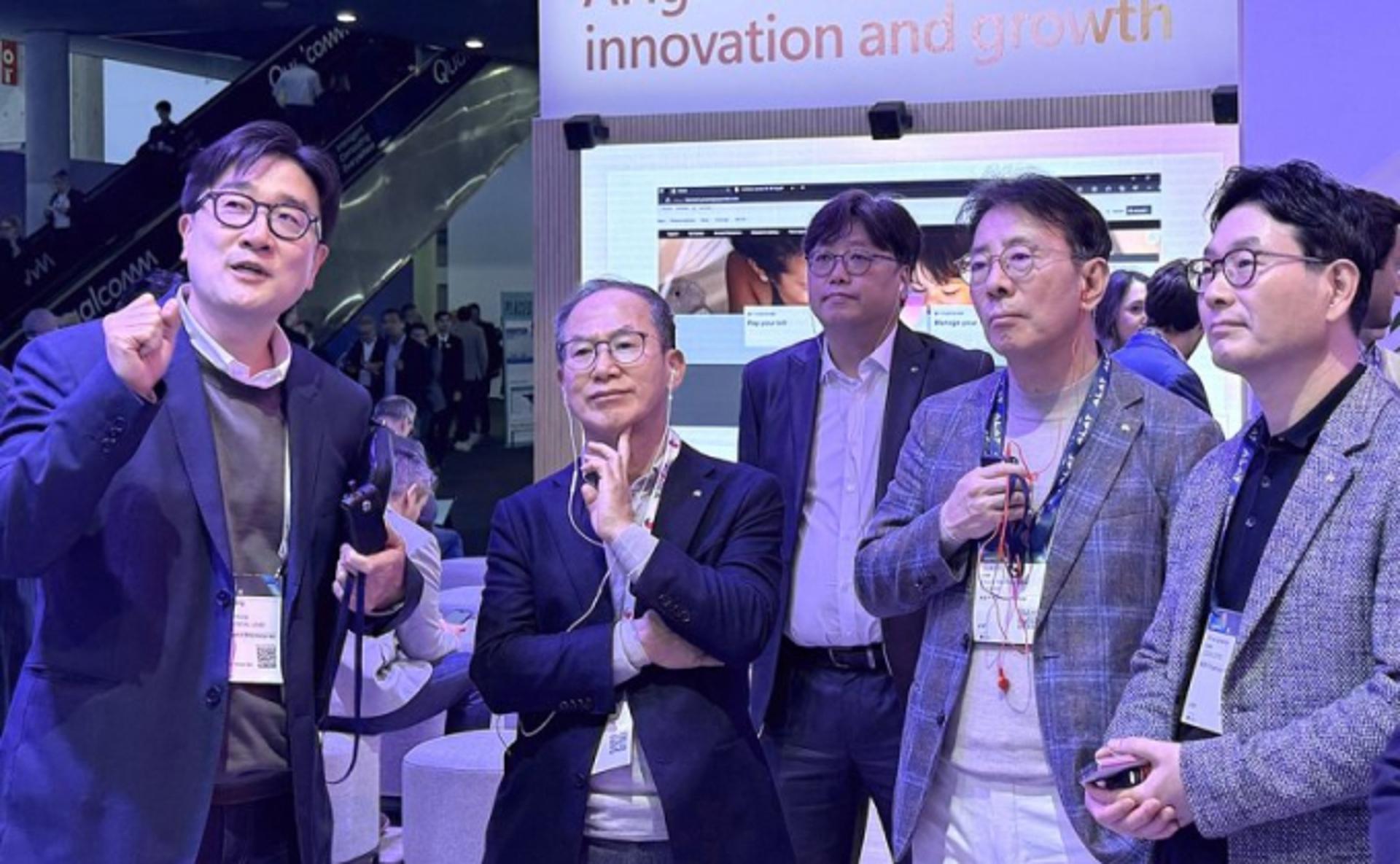 양종희 KB금융 회장, MWC25 찾아 "금융·통신 융합 혁신 모색"