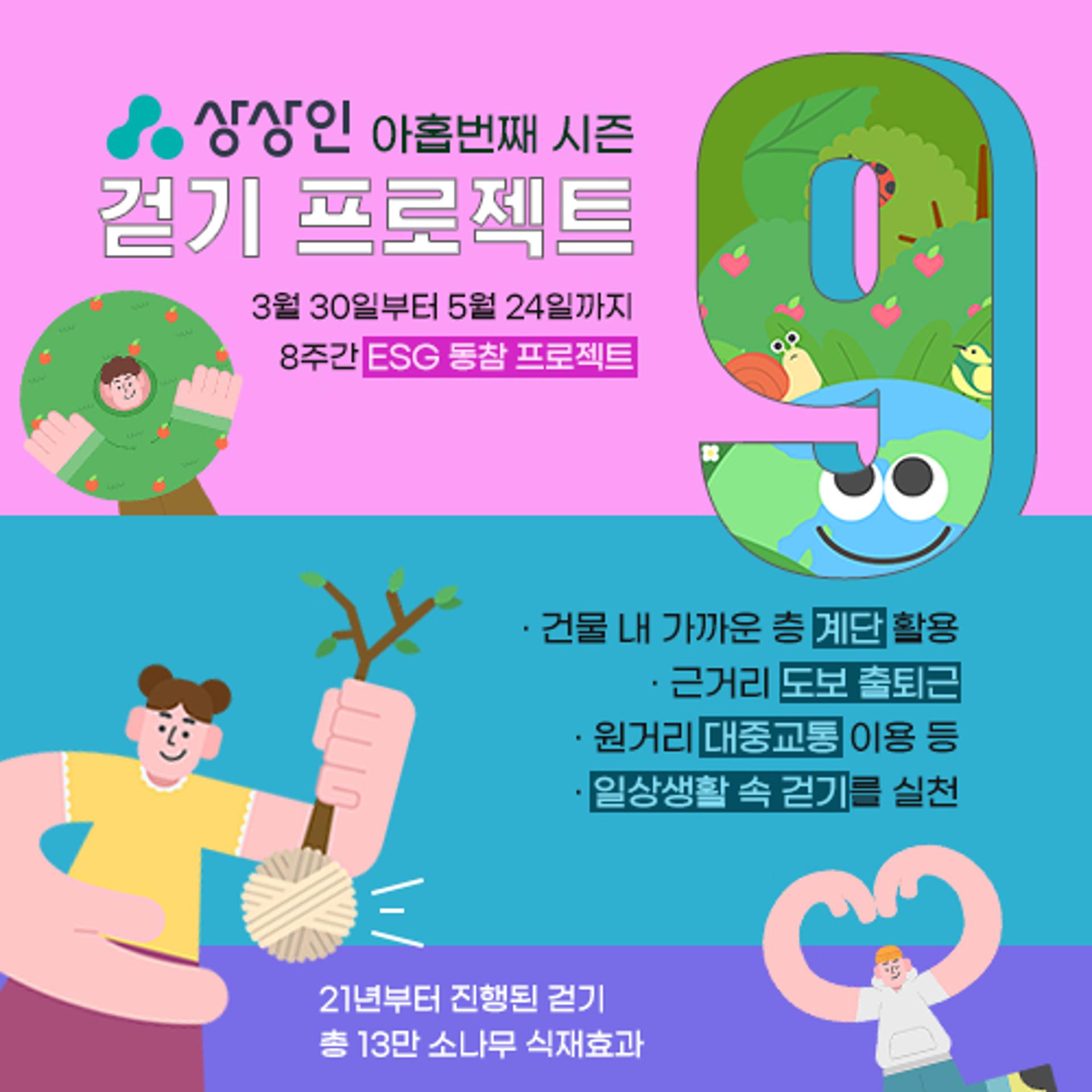 "건강 챙기고 환경 지키고" 상상인그룹, '걷기 프로젝트' 시즌9 시작