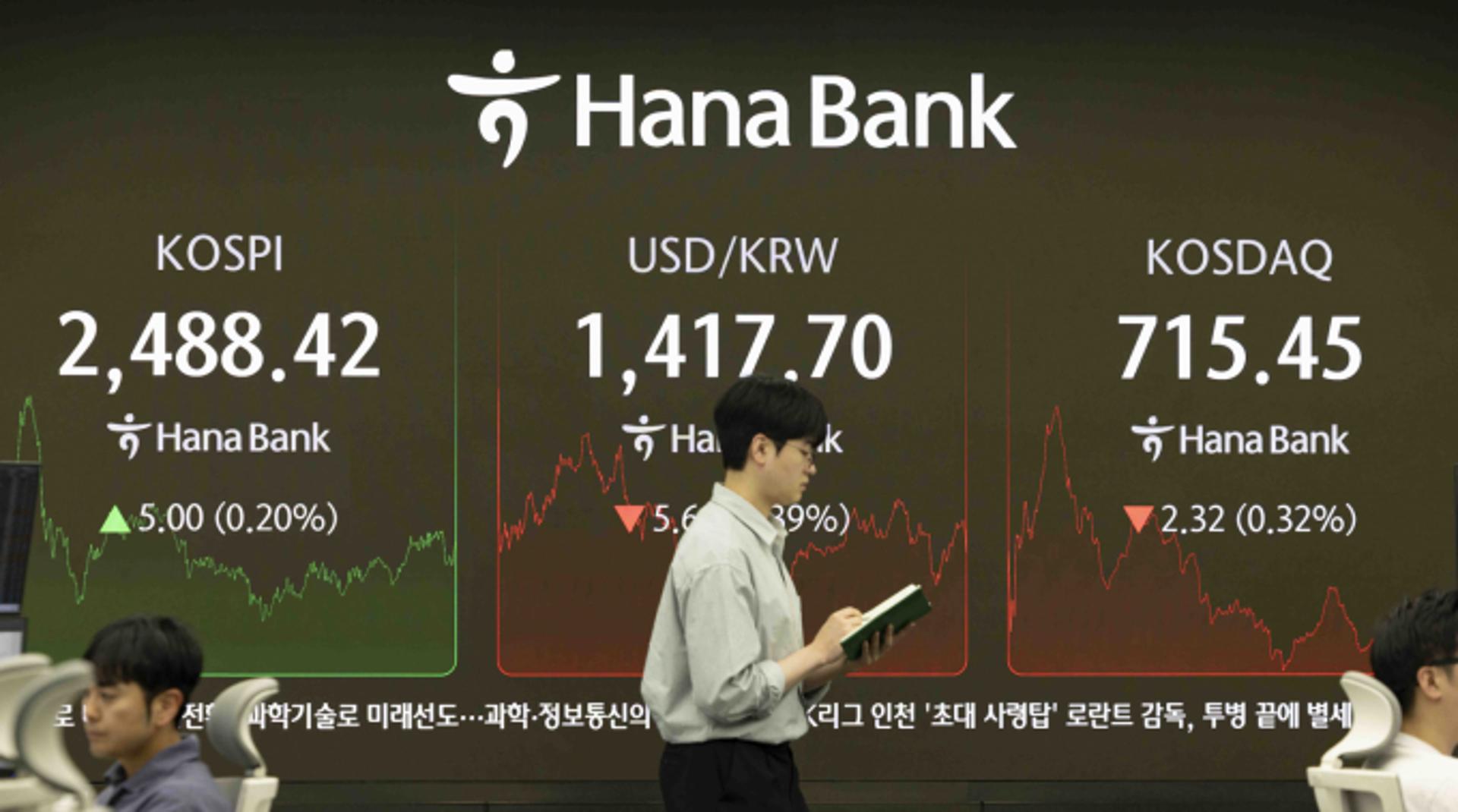 코스피, 개인 '매도'에 2480선 약보합세… 670억원 '팔자'