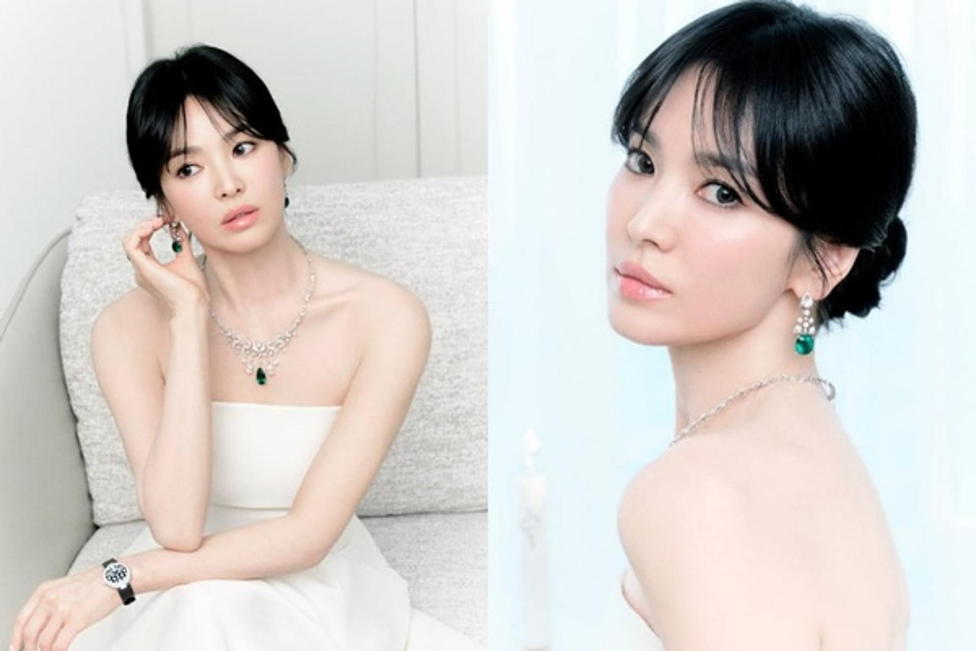 '가녀린 어깨라인'… '43세' 송혜교, 순백의 드레스 자태 '환상'