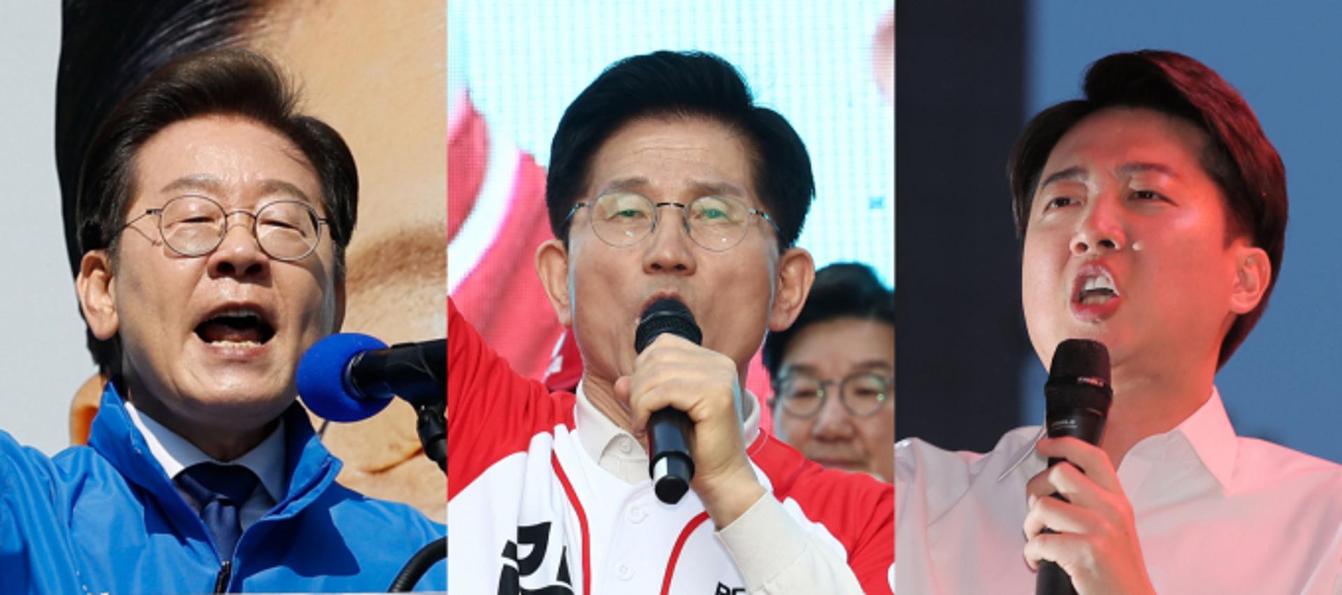 사진으로 보는 '3색' 유세 대전… 대선 주자 3인, '광장·시장·캠퍼스' 누볐다