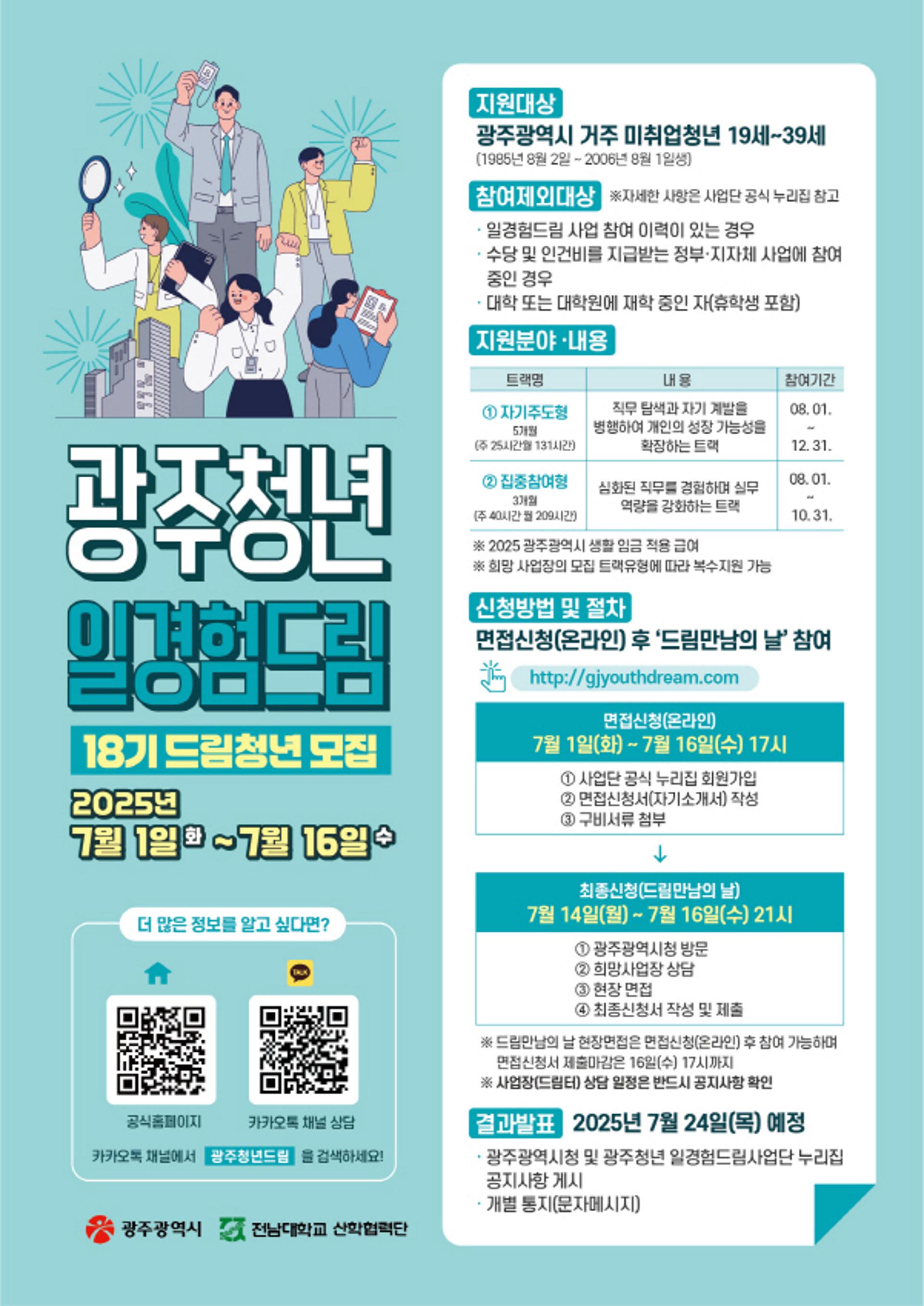 [오늘 광주] 일경험 드림청년 400명 선발