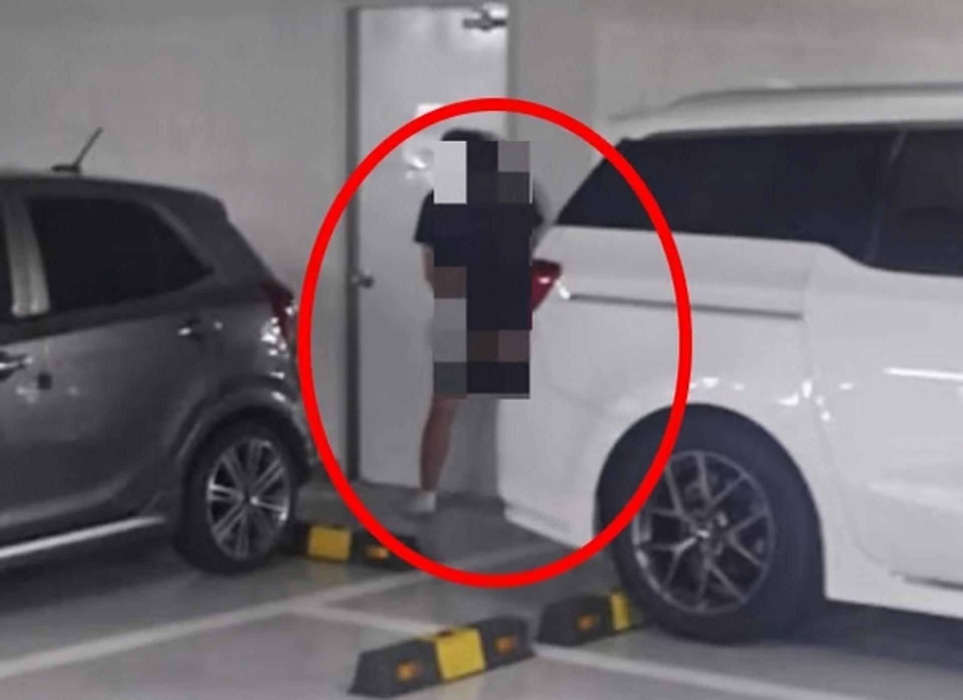지하 주차장서 바지 '훌러덩~'… 신발까지 벗고 '소변 테러'한 남성