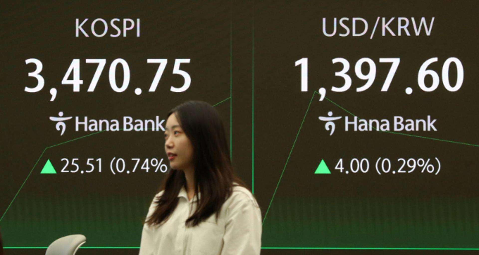 장중 최고치 코스피, 0.53% 상승한 3463선… 삼성전자 52주 신고가