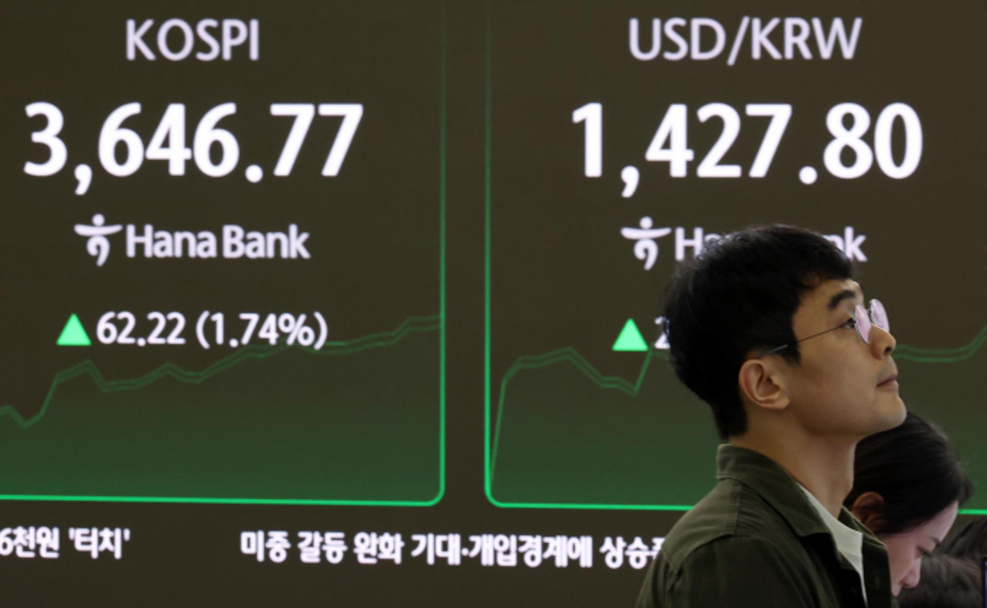 코스피 장중 3646.77 최고치 경신… 삼성전자 52주 신고가